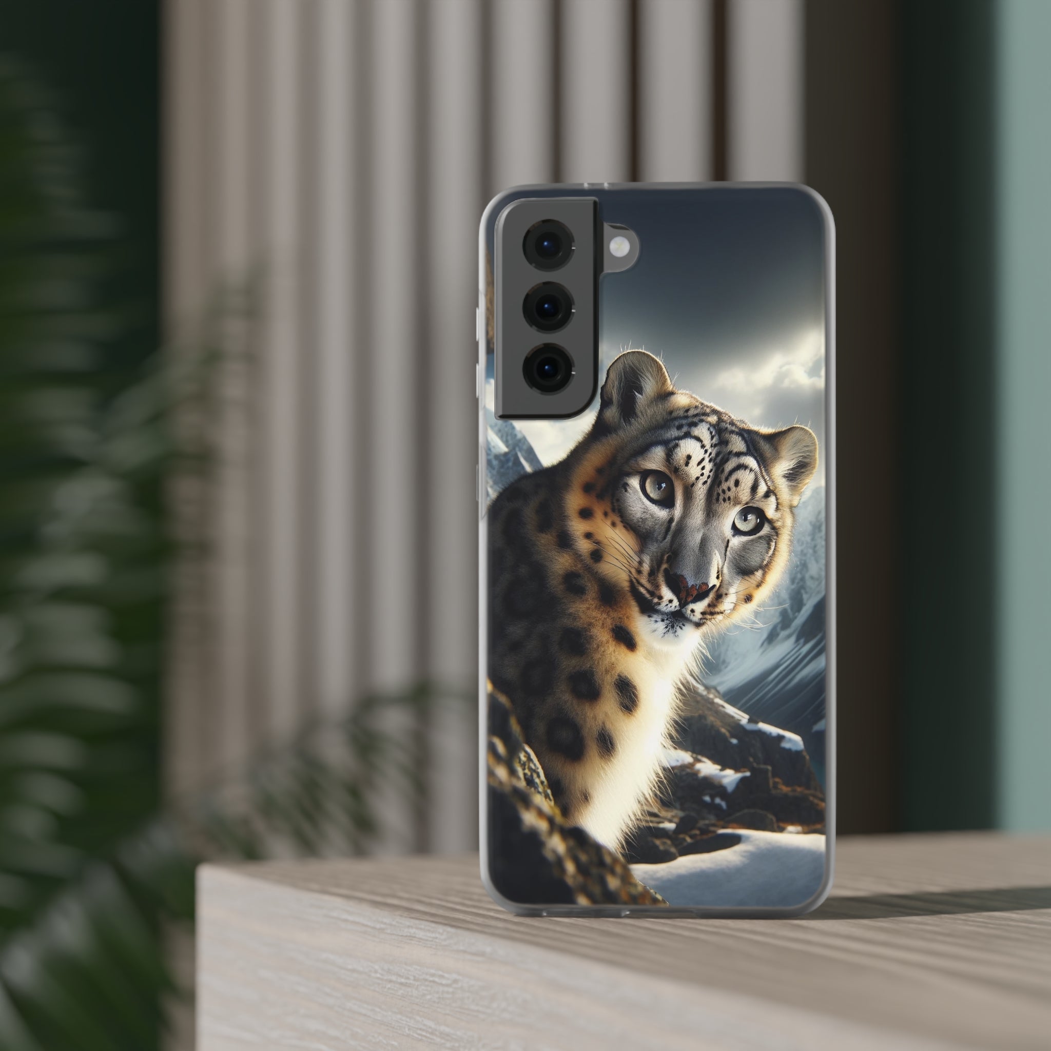 Curious Snow leopard - Flexi Case (Samsung only)