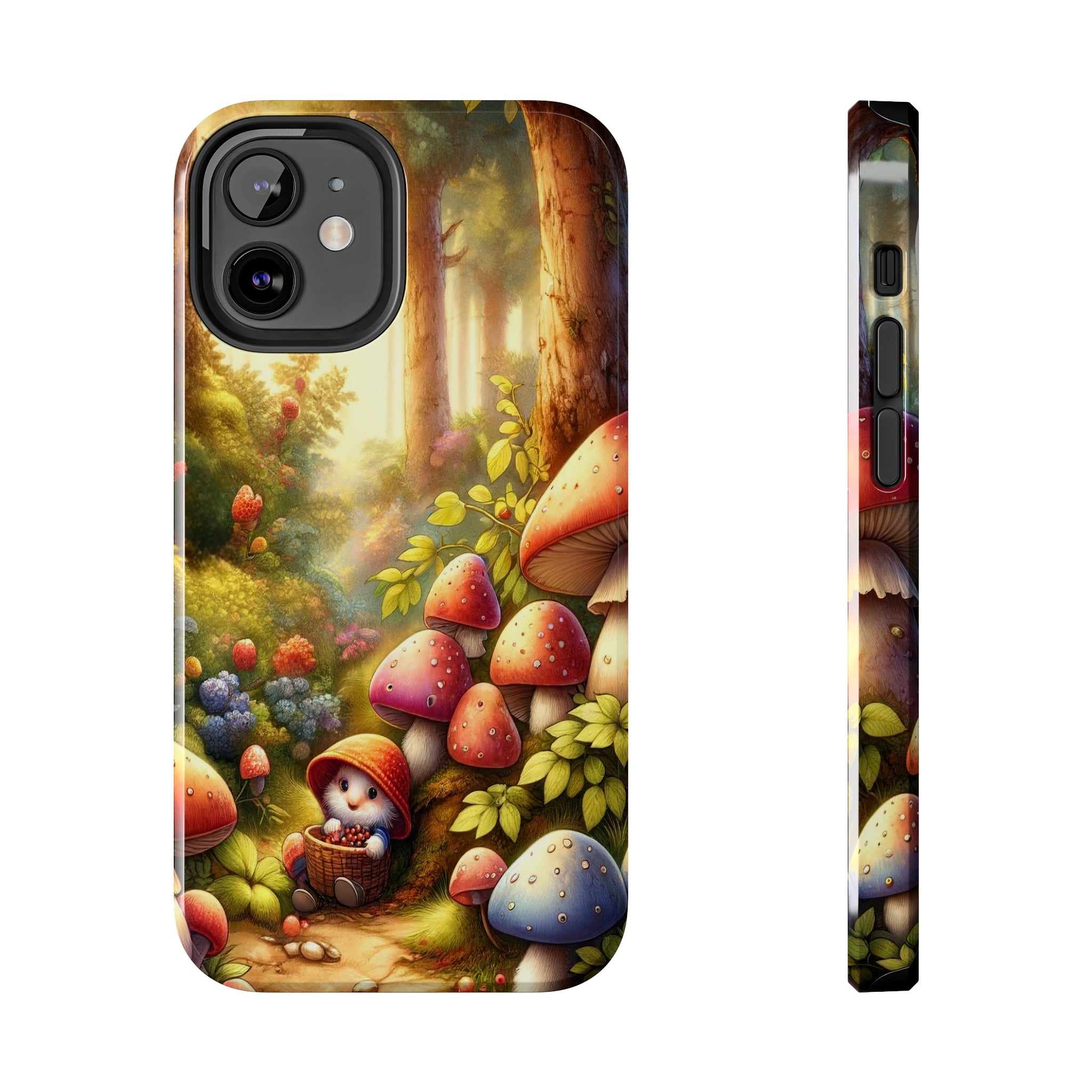 Gnomes sitting under mushroom - Tough Phone Case