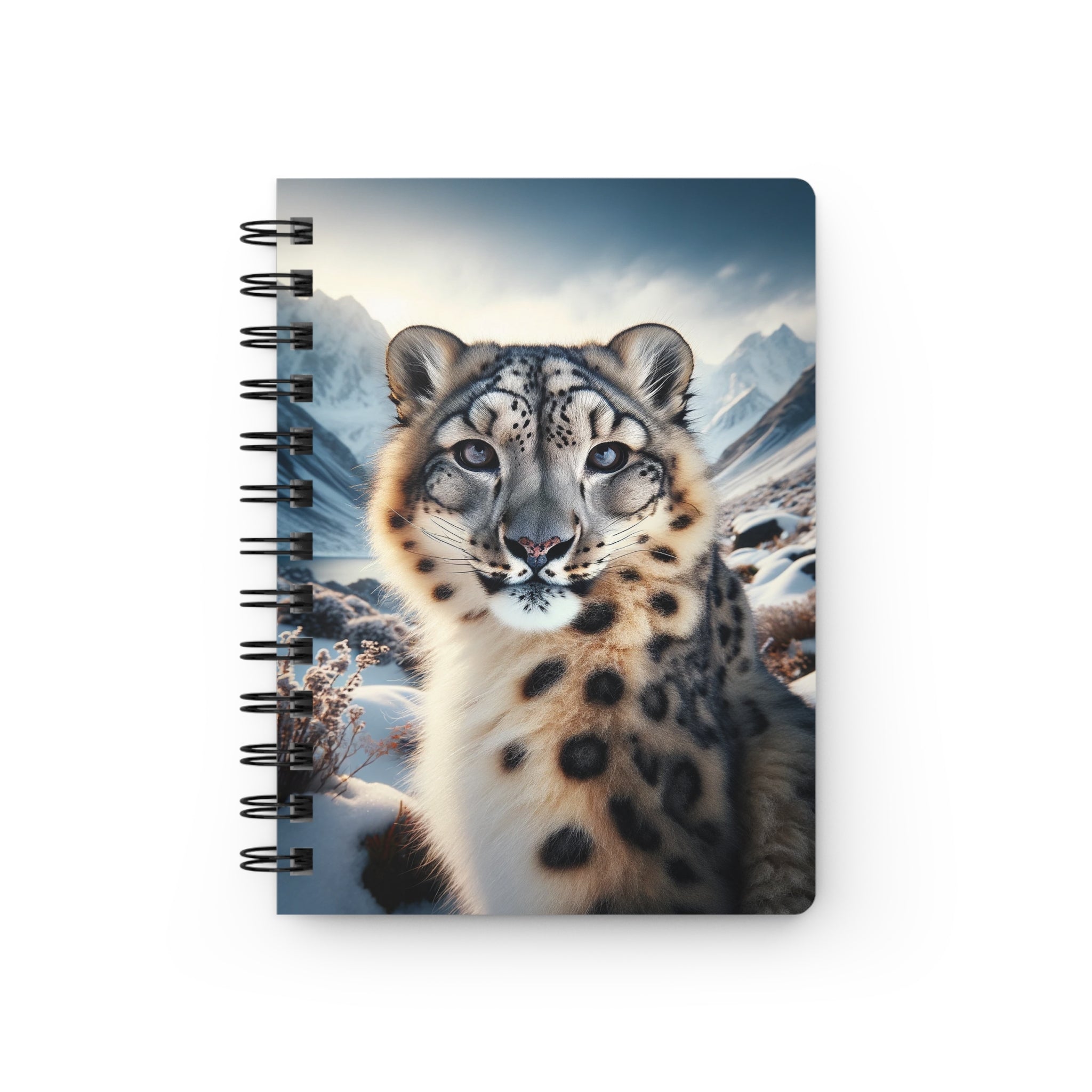 A curious Snow Leopard - Spiral Notebook