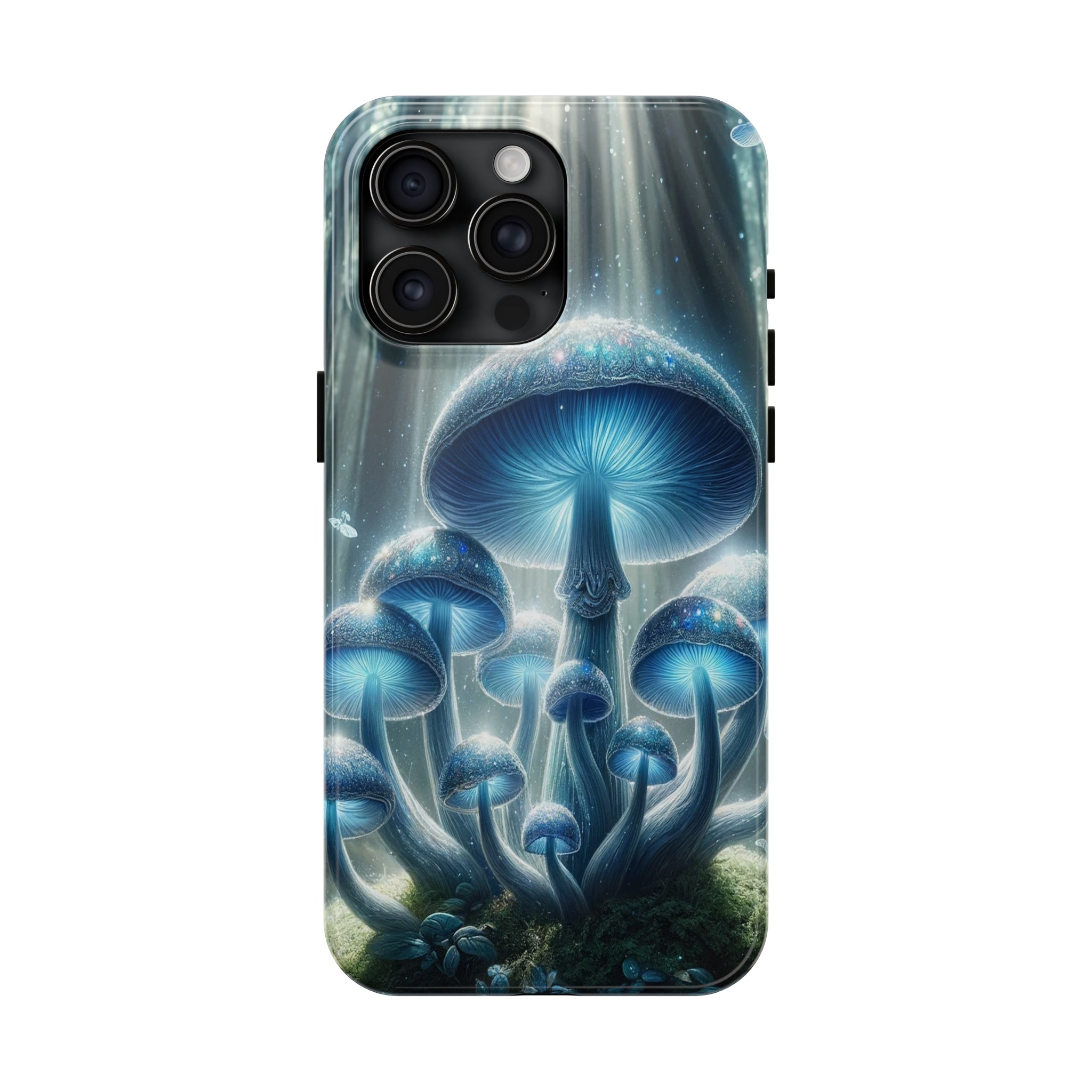 Light blue mushrooms - Tough Phone Case