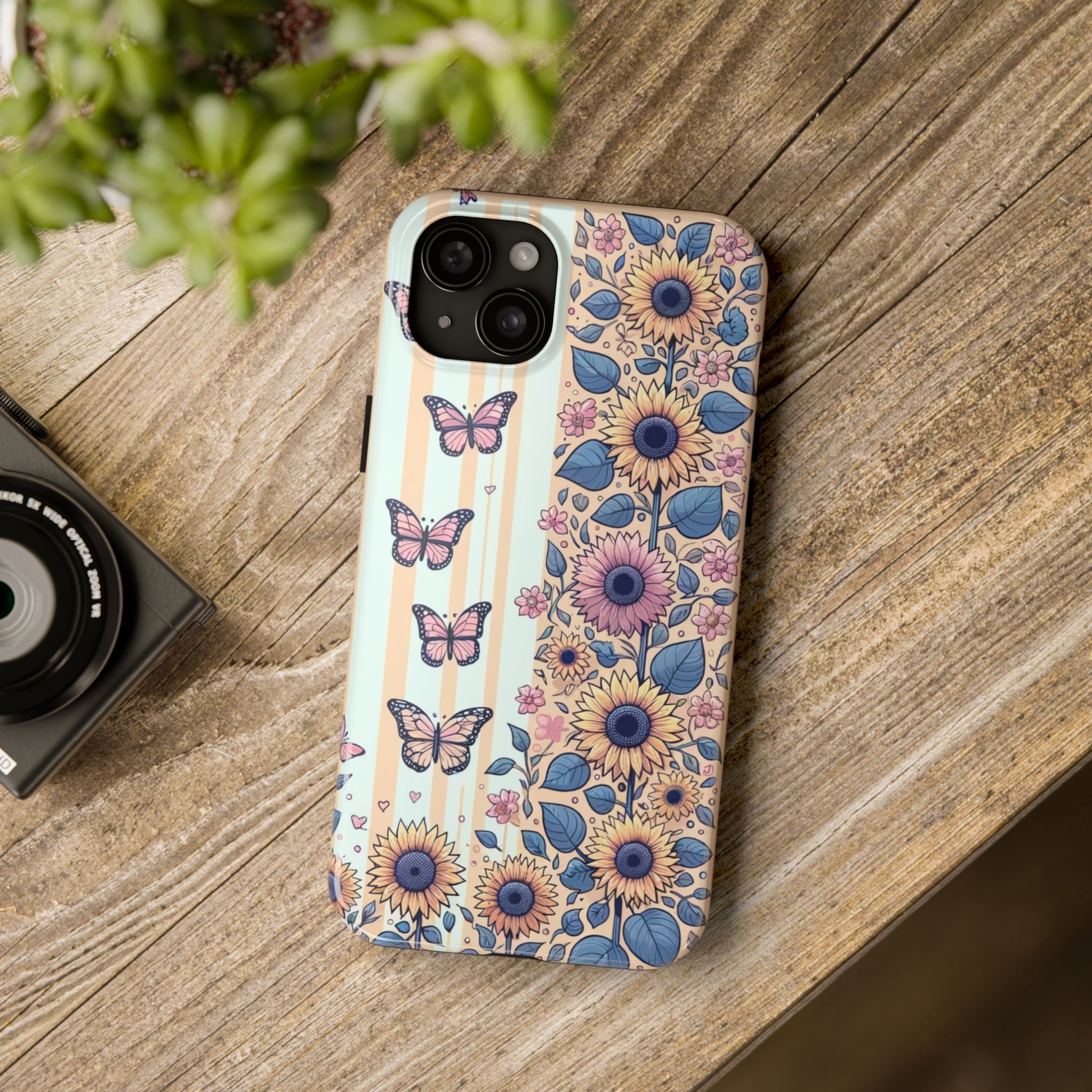 Butterflies and Sunflowers - Tough Phone Case