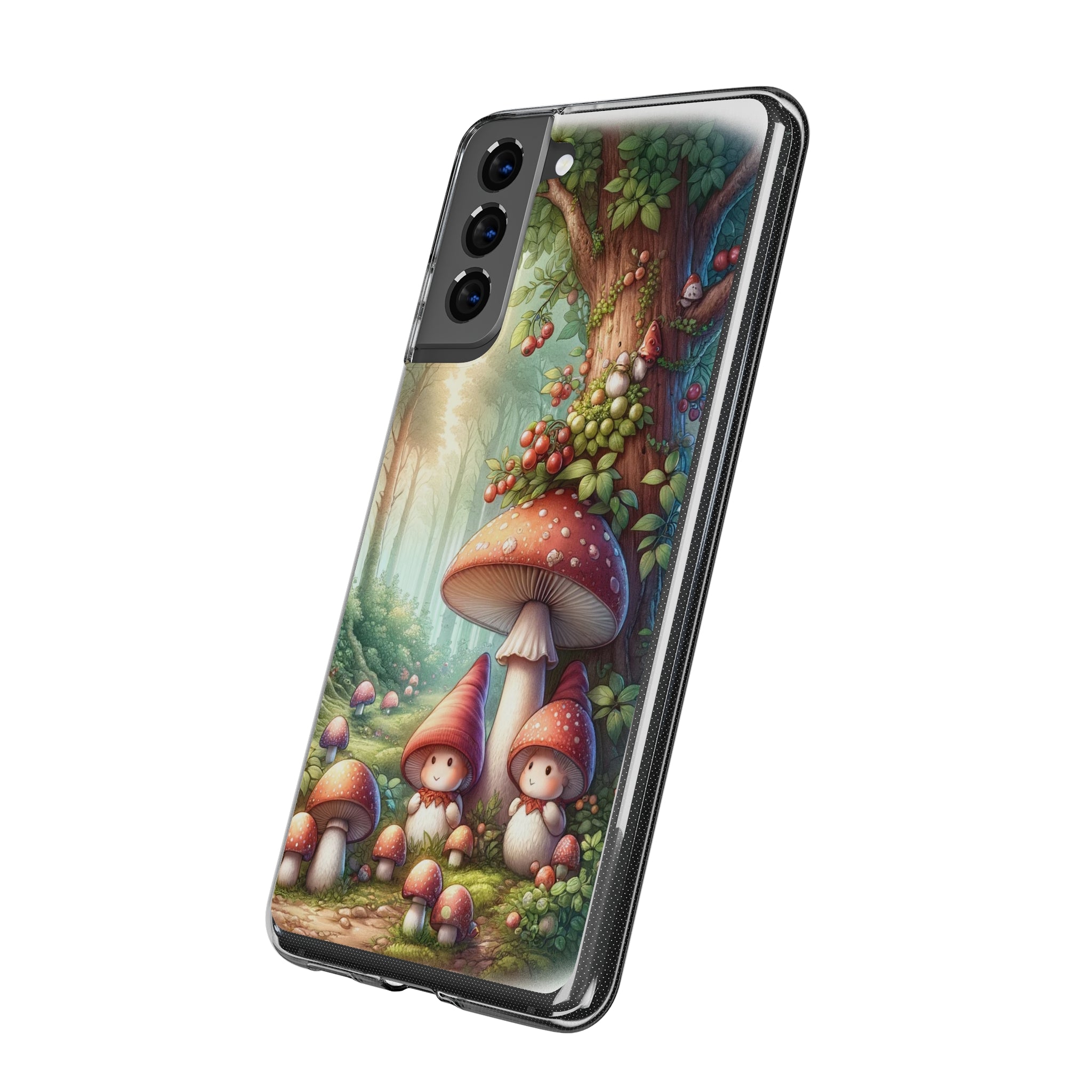 Gnomes and mushrooms - Soft Phone Case