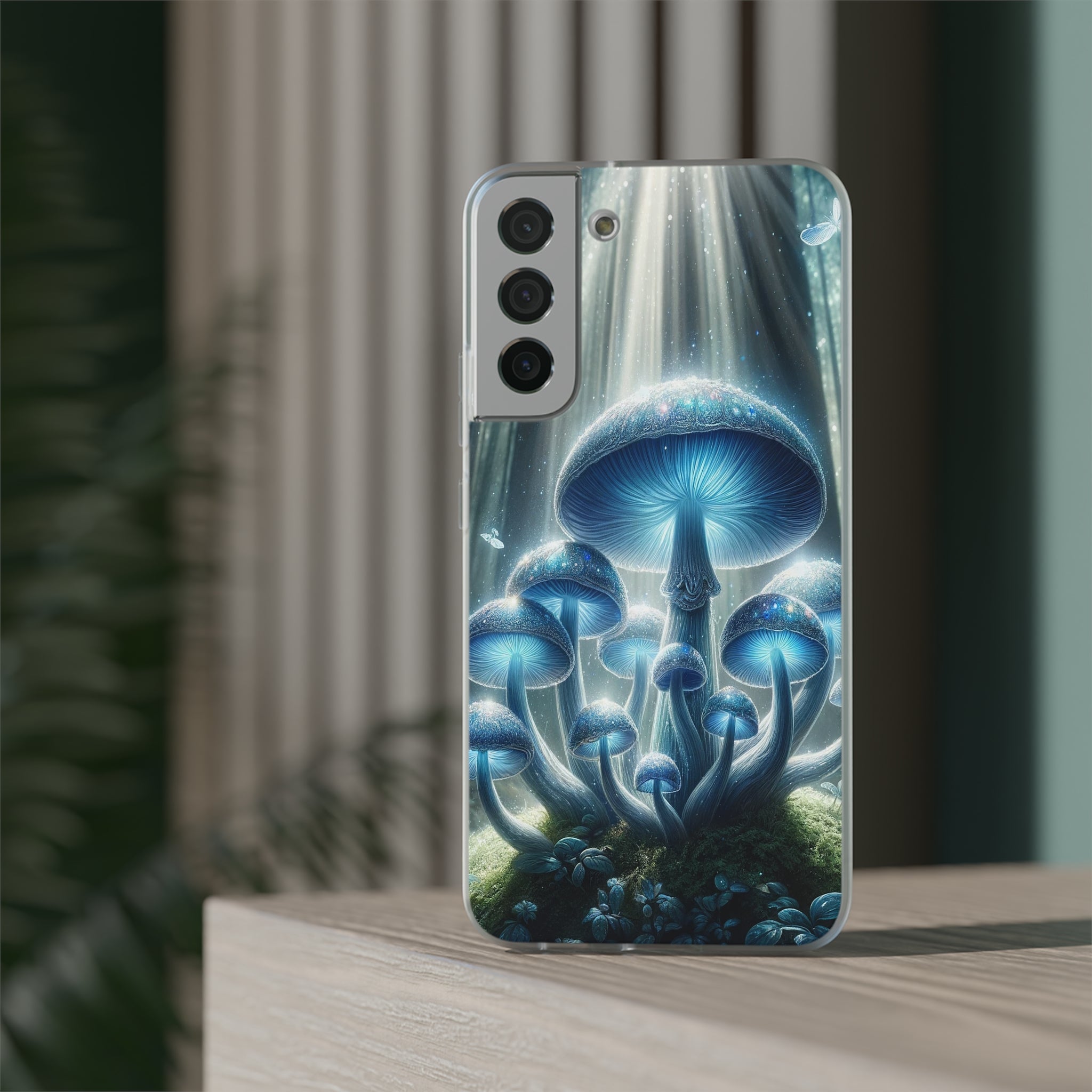 Lightblue mushrooms - Flexi Case (Samsung only)