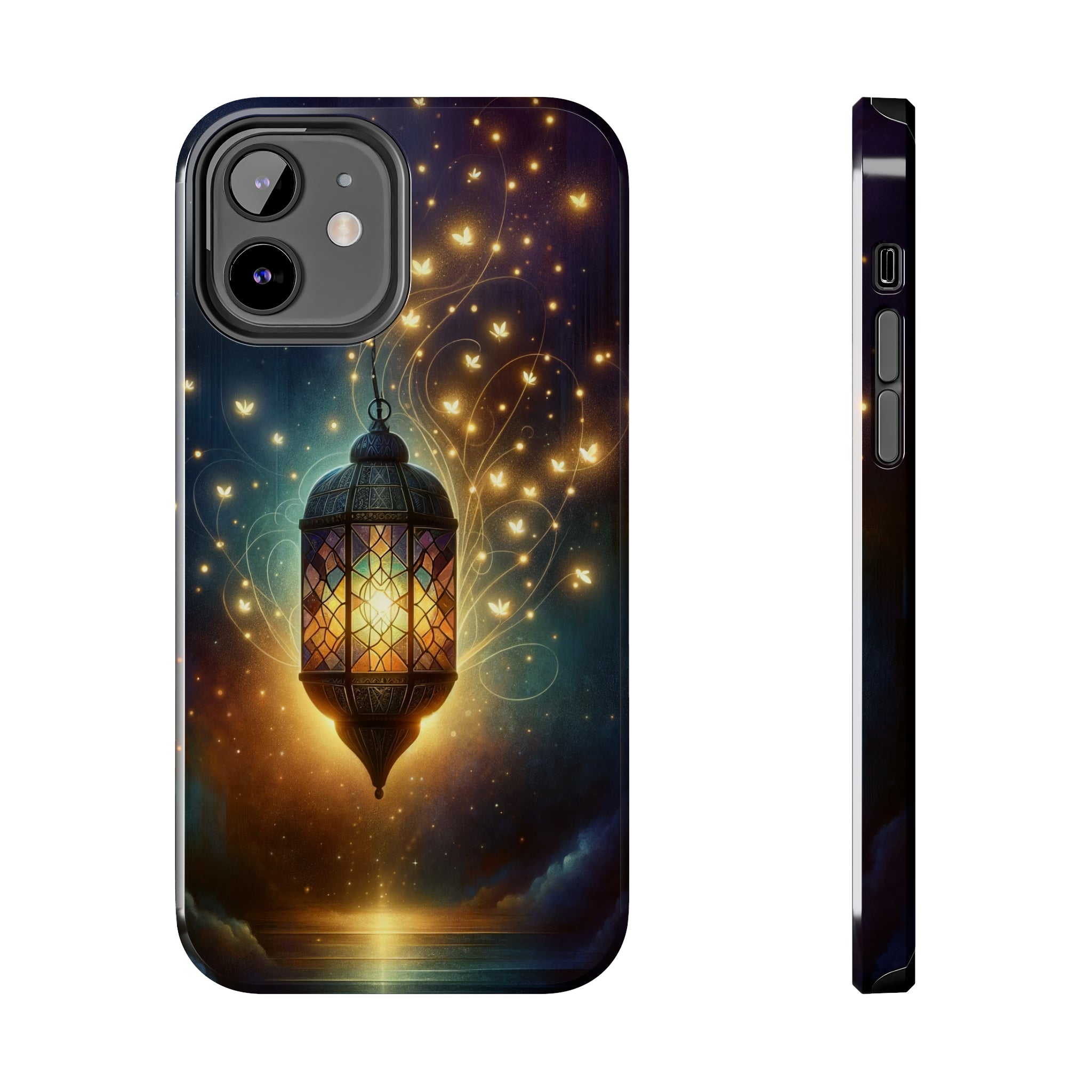 Fireflies around lamp - Tough Phone Case