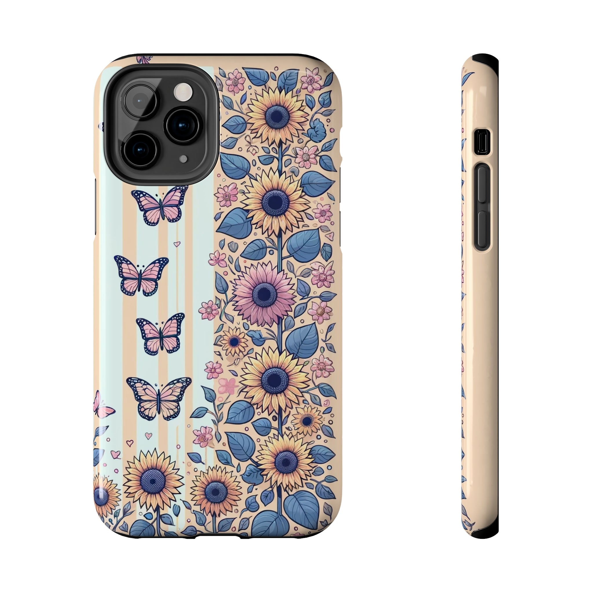 Butterflies and Sunflowers - Tough Phone Case