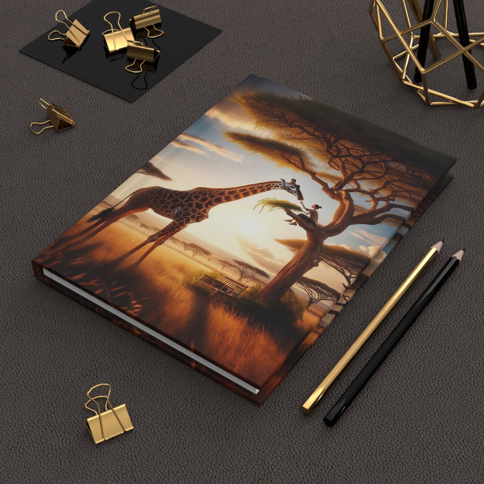 Giraffe - Hardcover Notebook