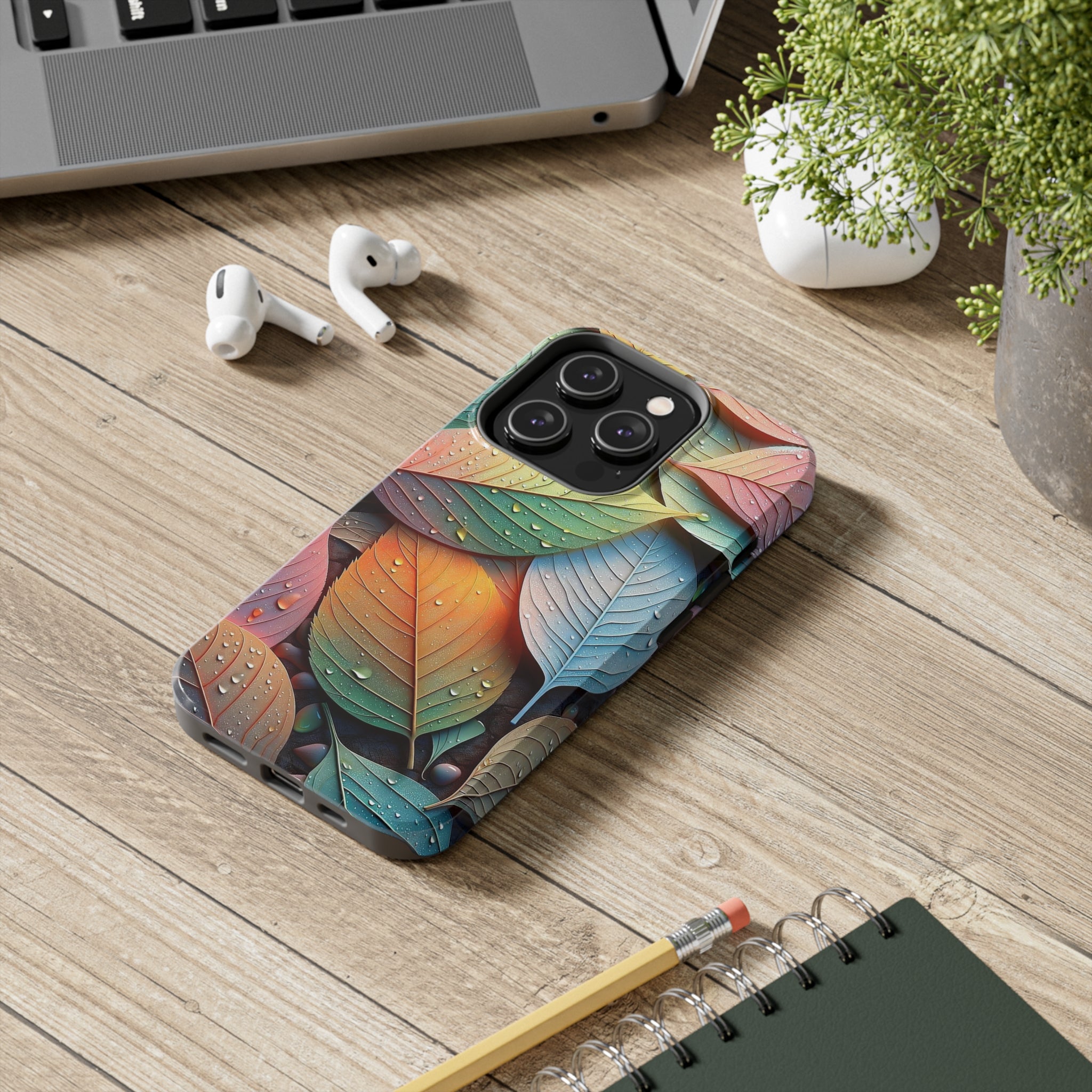 Pastel coloured leaves - Tough Phone Case