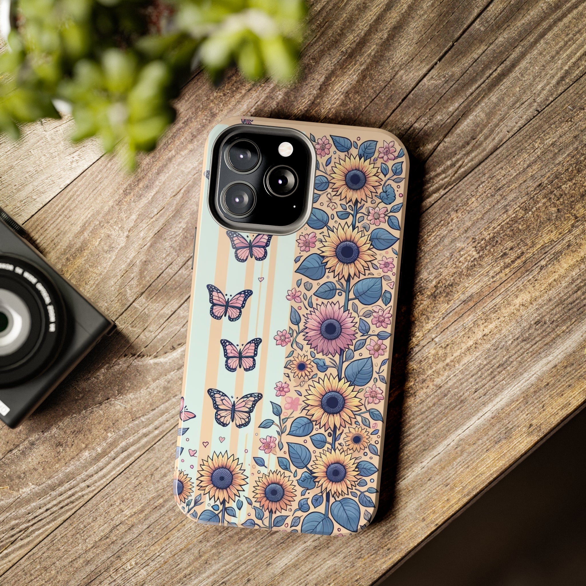 Butterflies and Sunflowers - Tough Phone Case