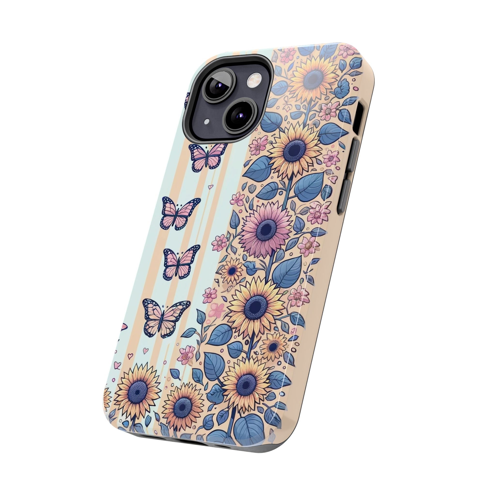 Butterflies and Sunflowers - Tough Phone Case