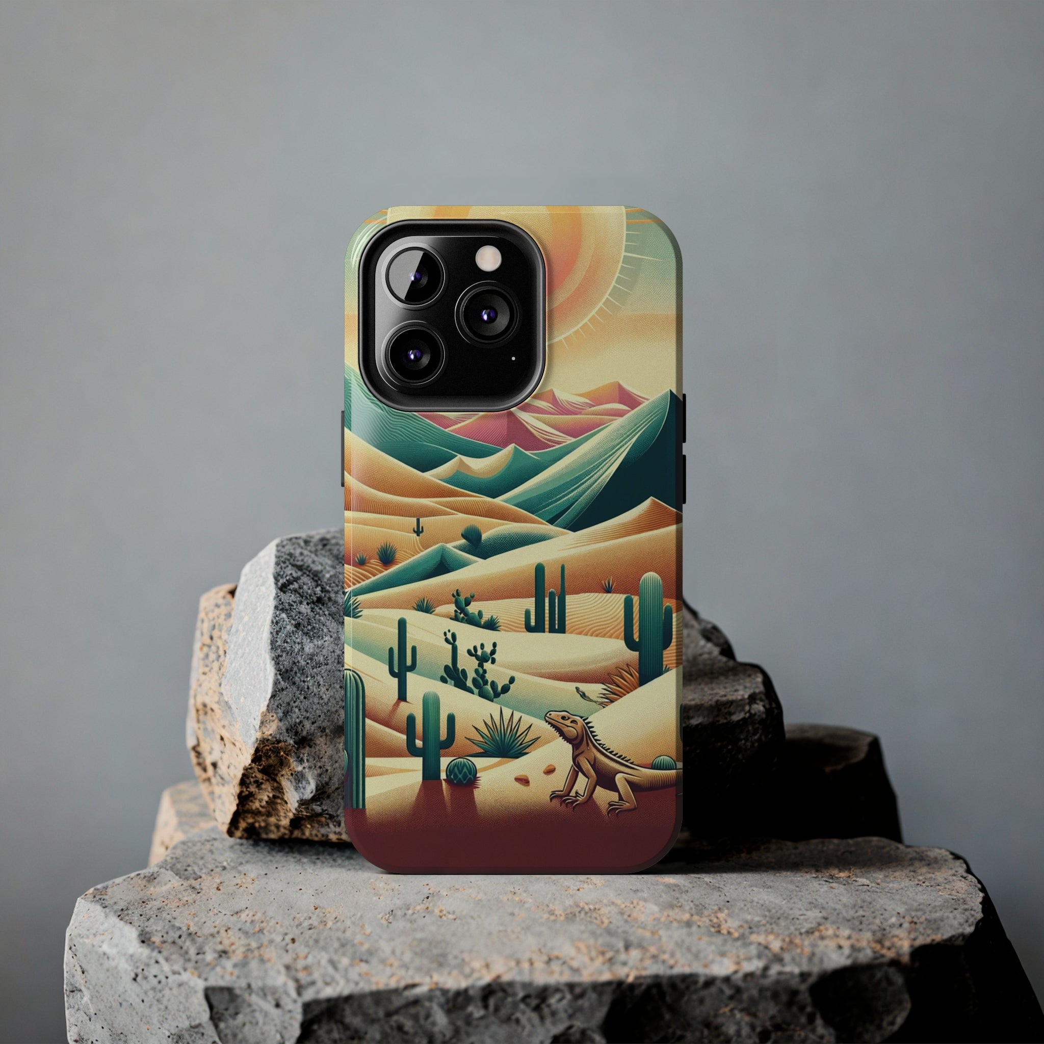 Iguana in the desert - Tough Phone Case