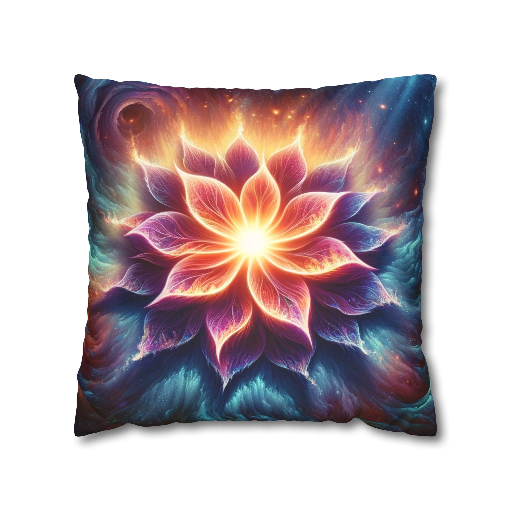 Galaxy-flower (1) - Suede Square Pillowcase