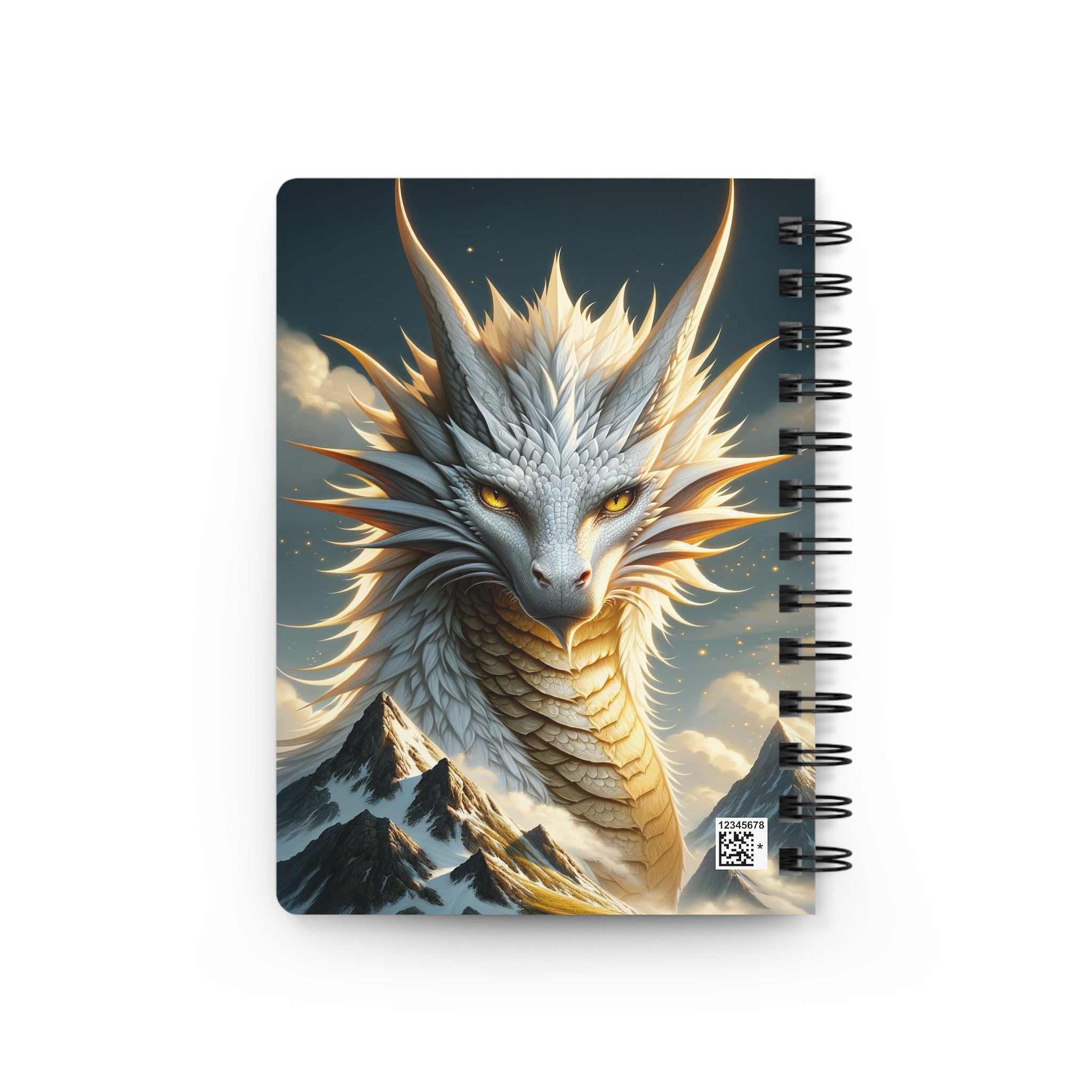 A curious, golden dragon - Spiral Notebook