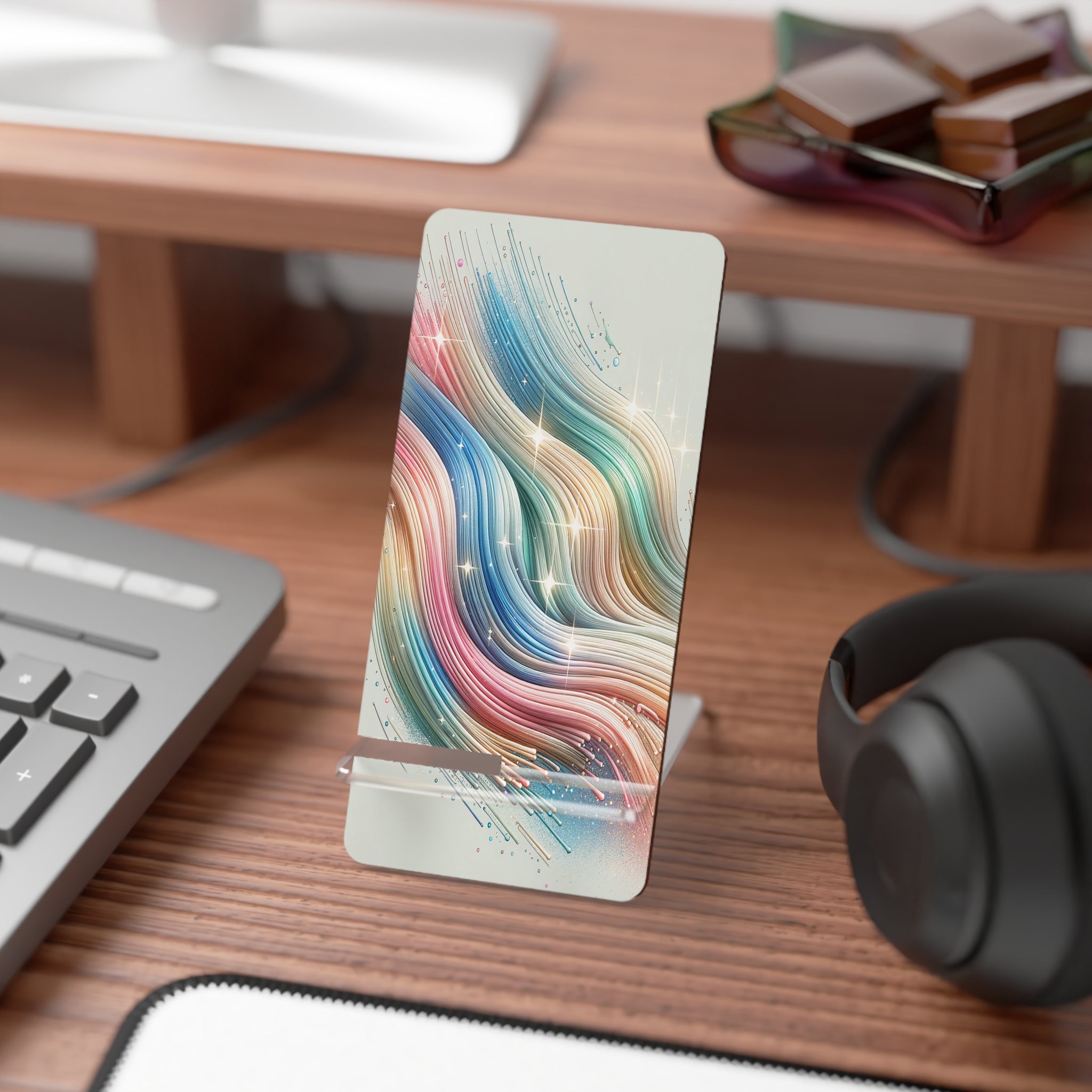 Pastel, diagonal strokes - Smartphone Stand