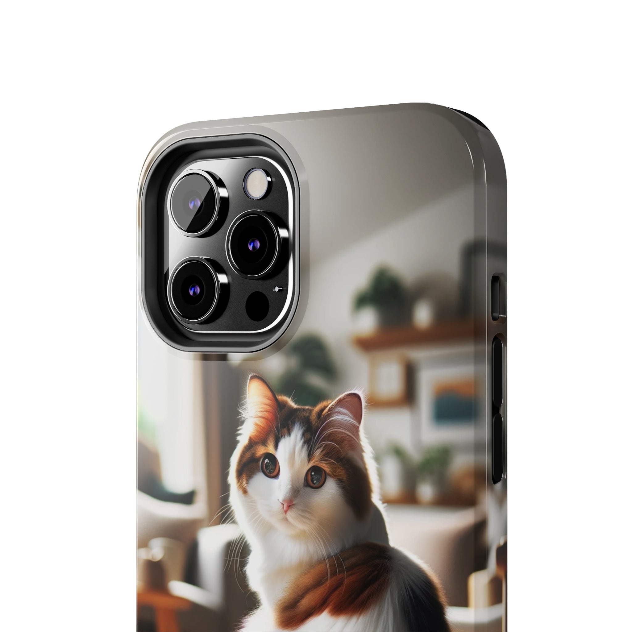 White-brown cat - Tough Phone Case