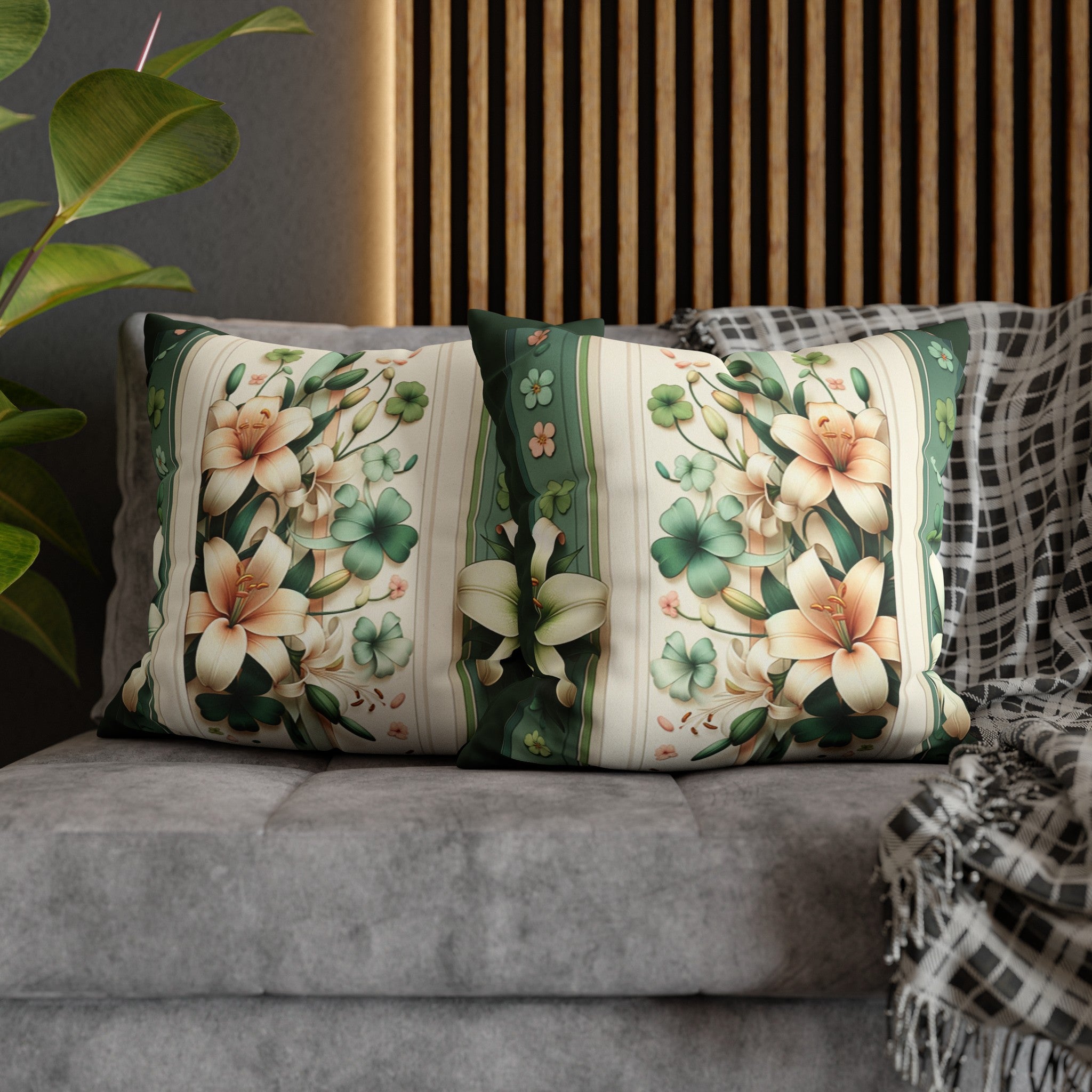 Lilies (2) - Suede Square Pillowcase