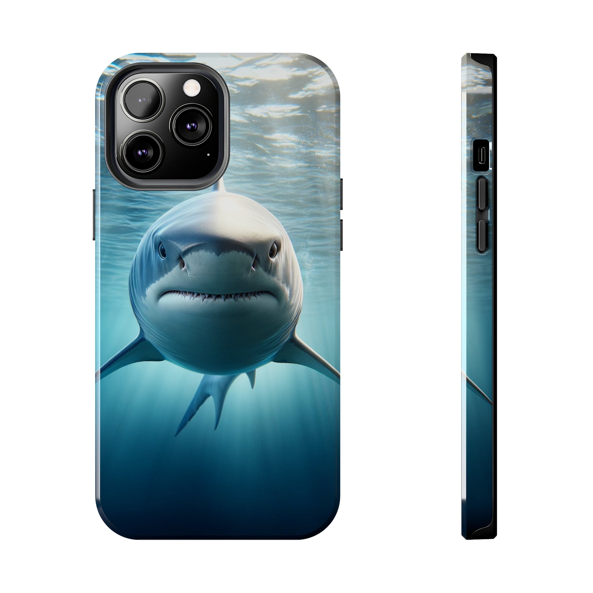 Curious shark - Tough Phone Case