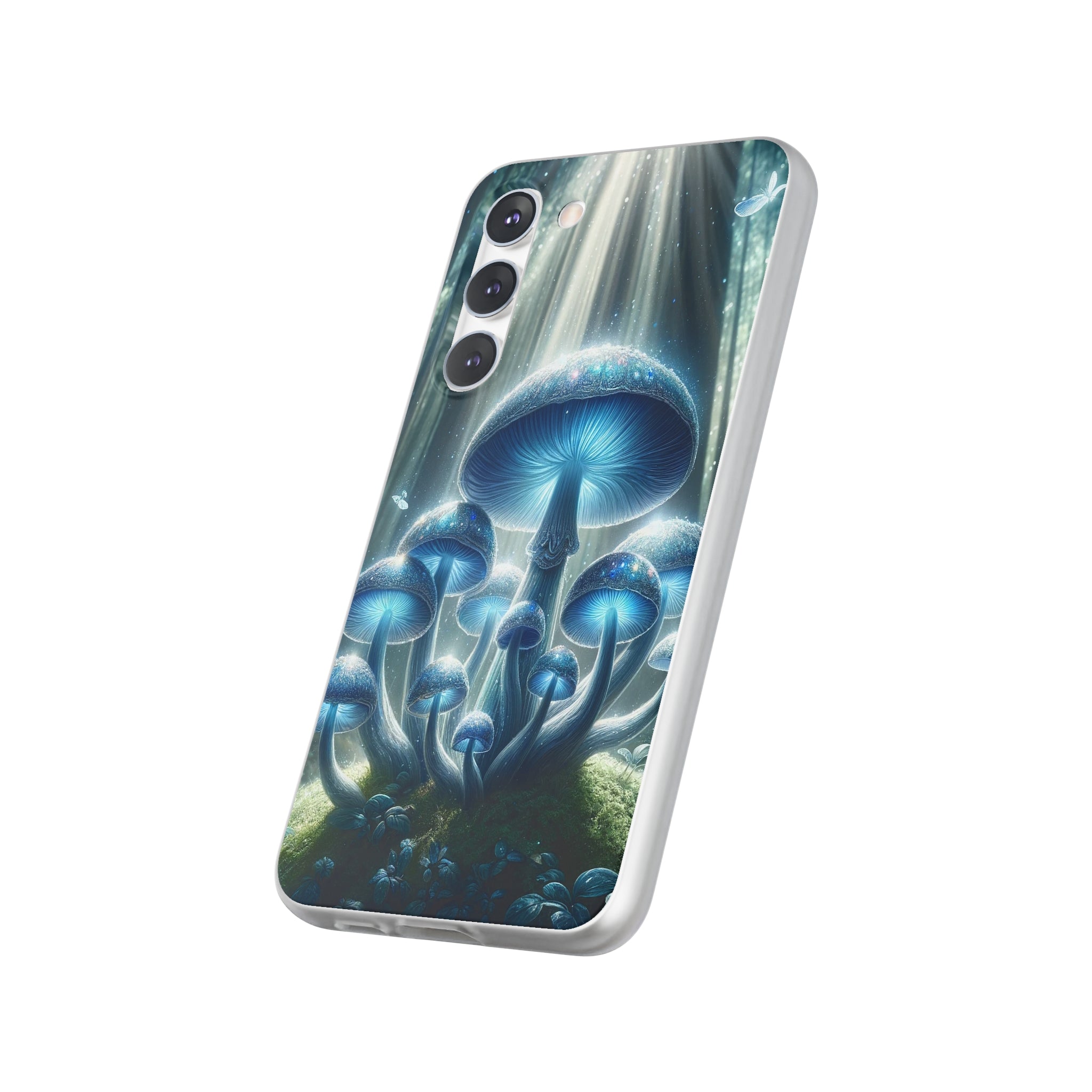 Lightblue mushrooms - Flexi Case (Samsung only)