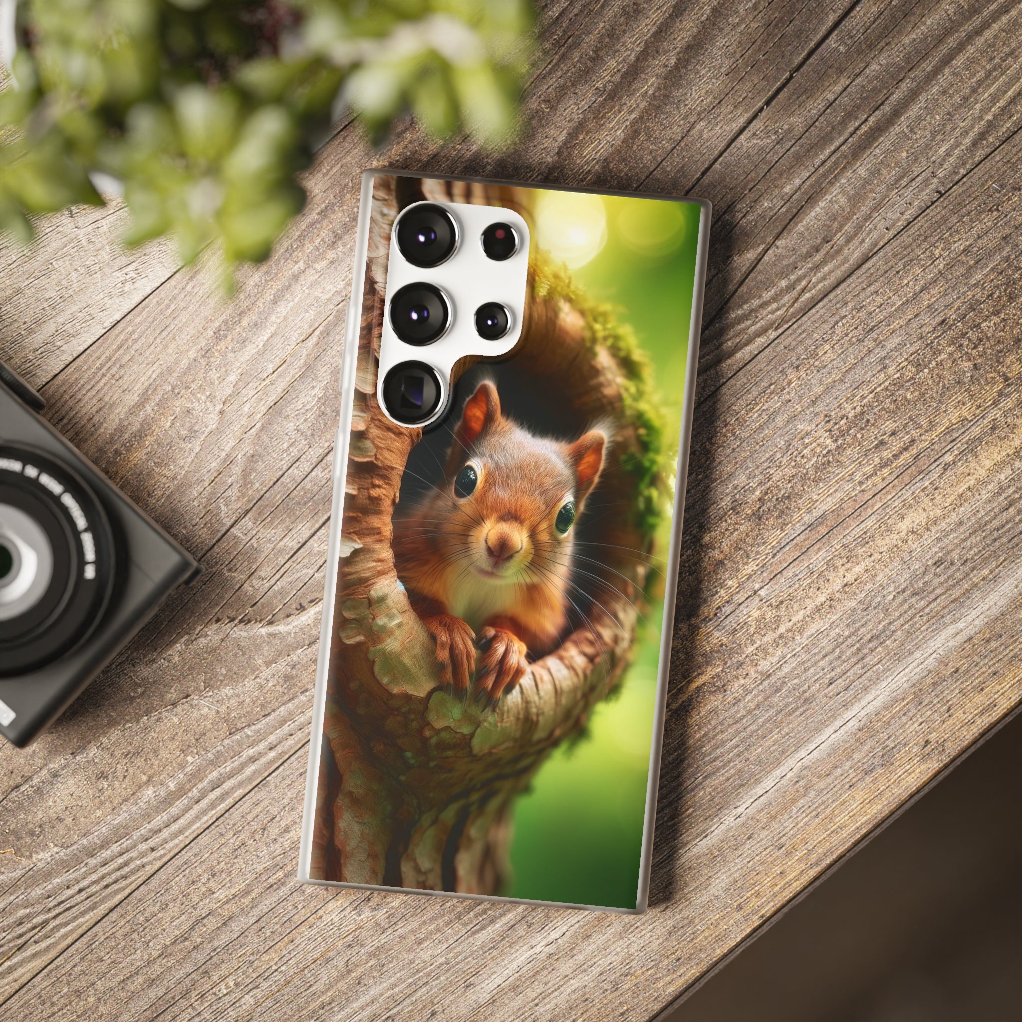 Squirrel in a treehole - Flexi Case (Samsung only)