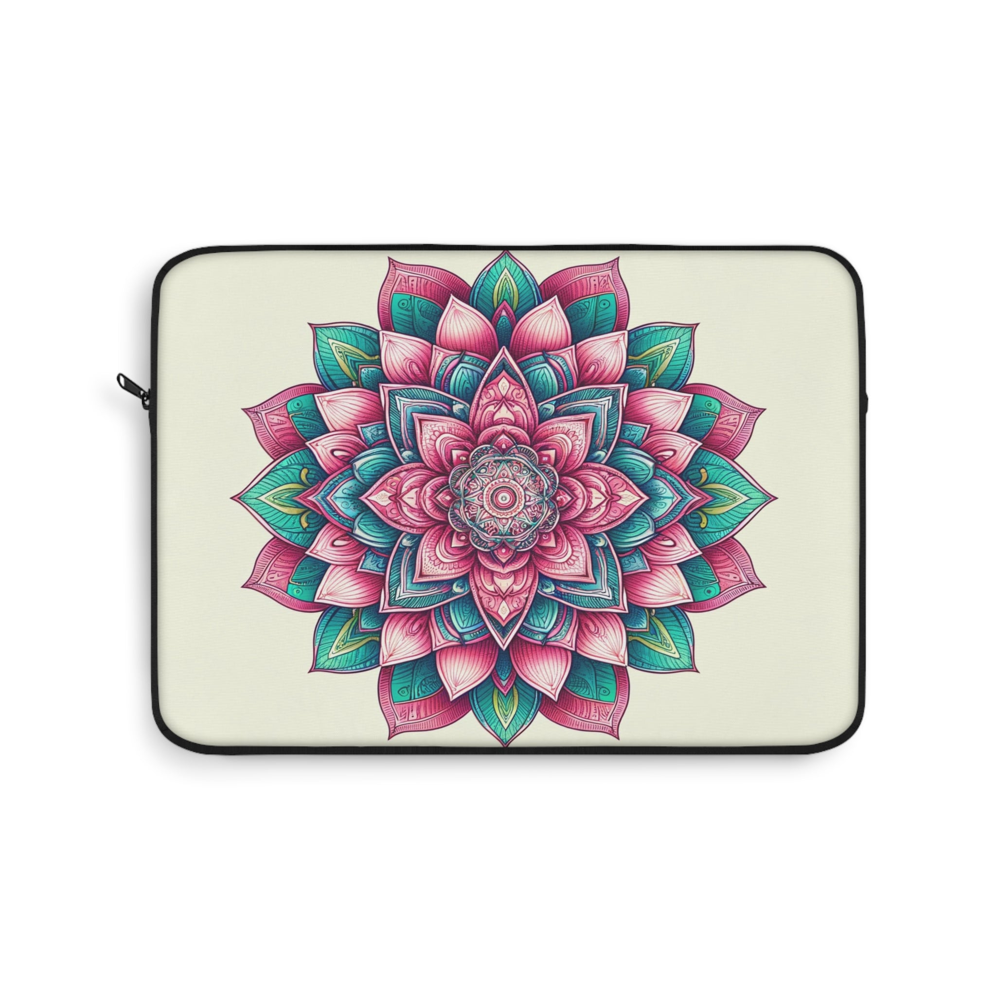 A green-pink Mandala - Laptop Sleeve