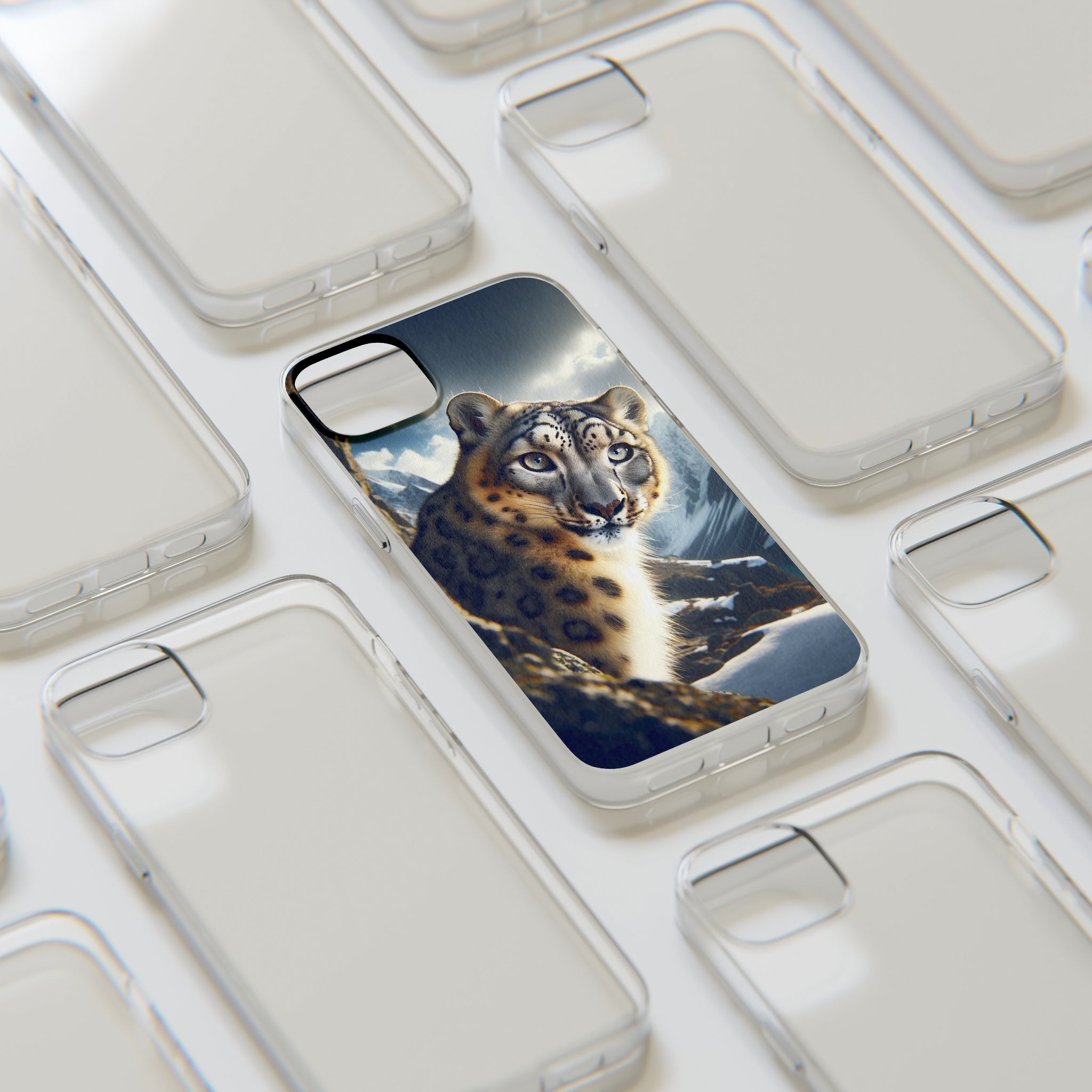 Snow Leopard - Soft Phone Case