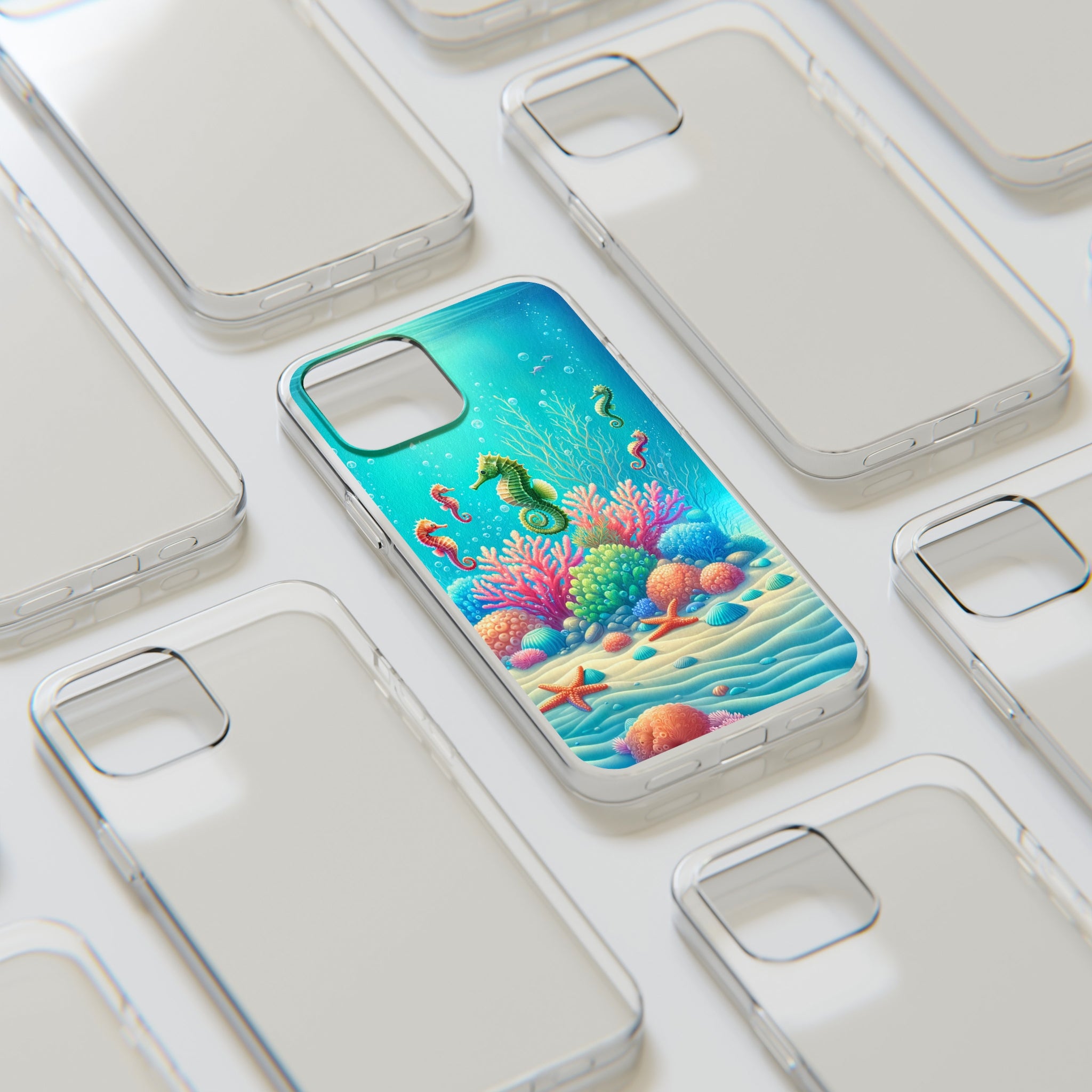 Seahorses - Soft Phone Case