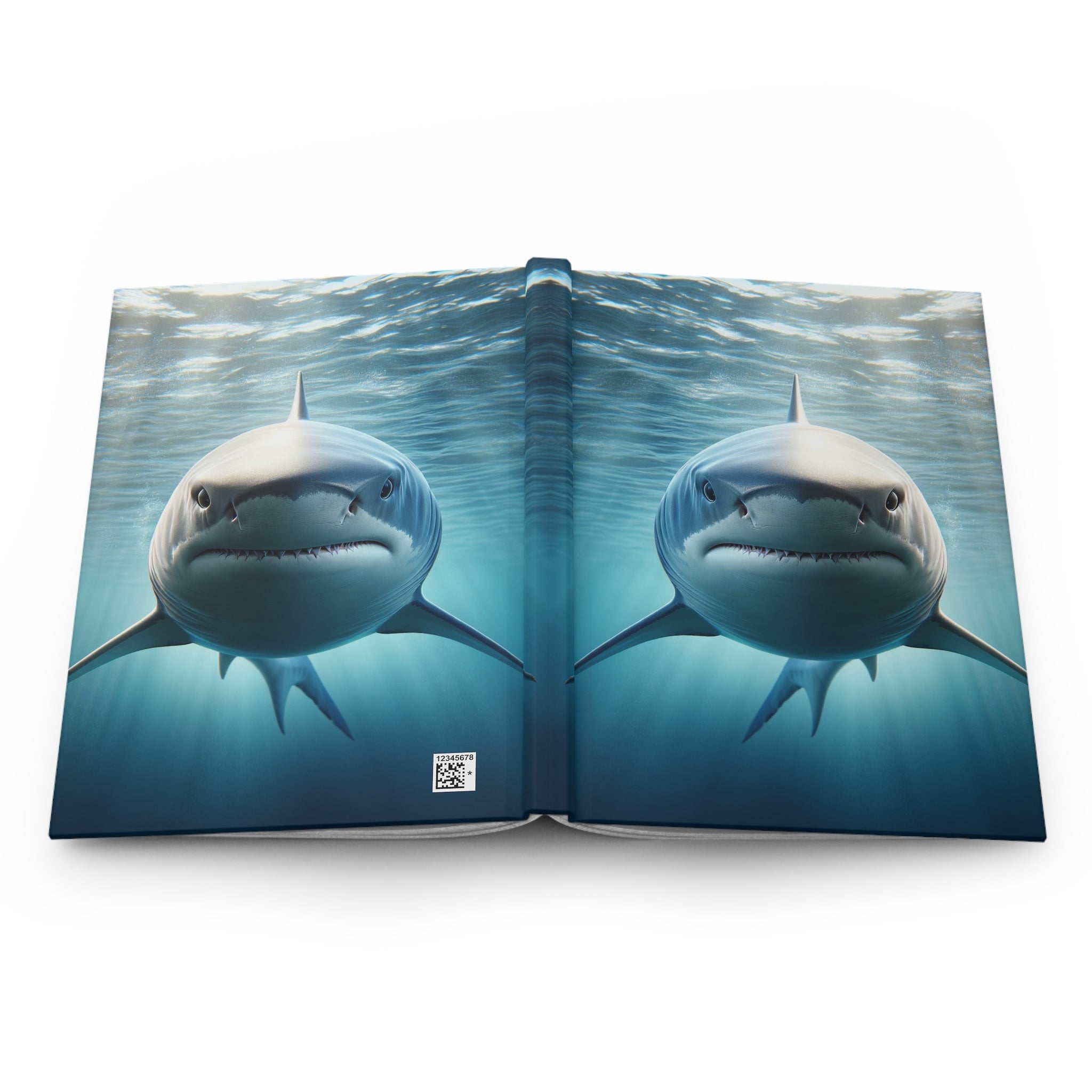 A curious shark - Hardcover Notebook