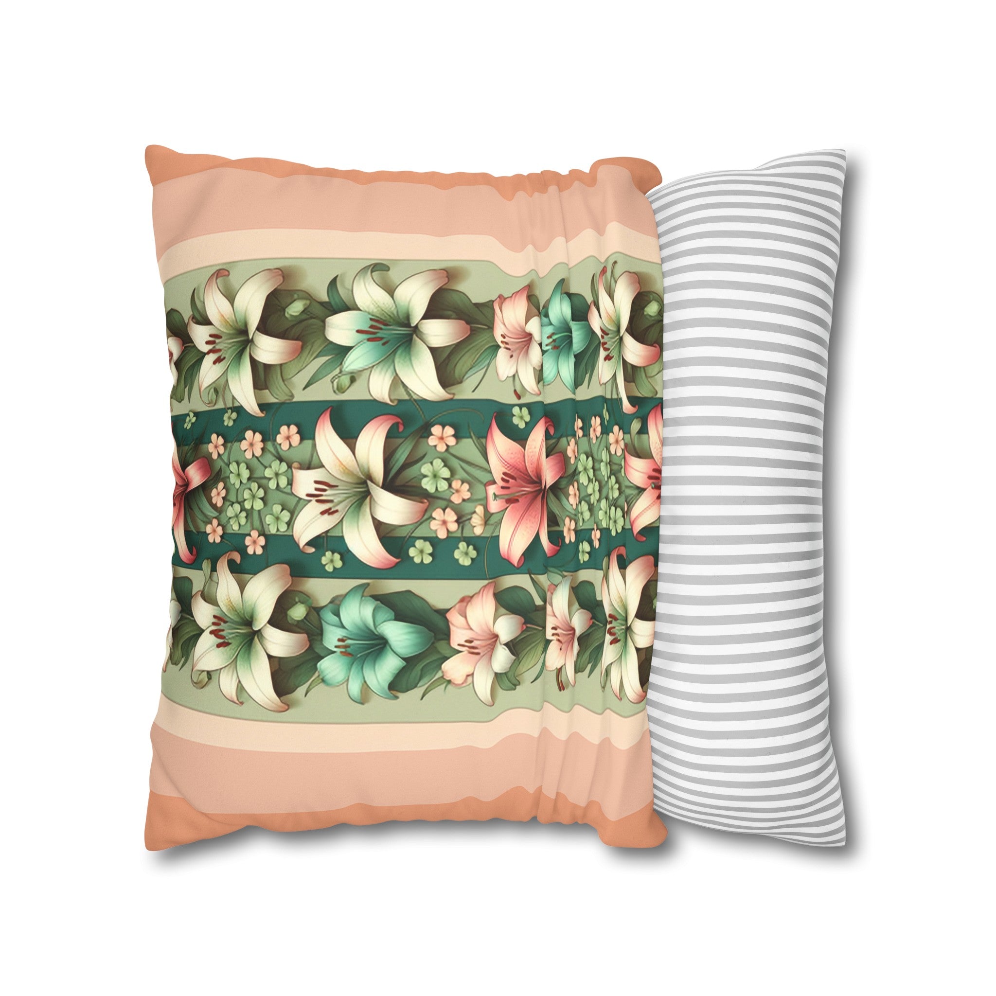 Lilies (3) - Suede Square Pillowcase