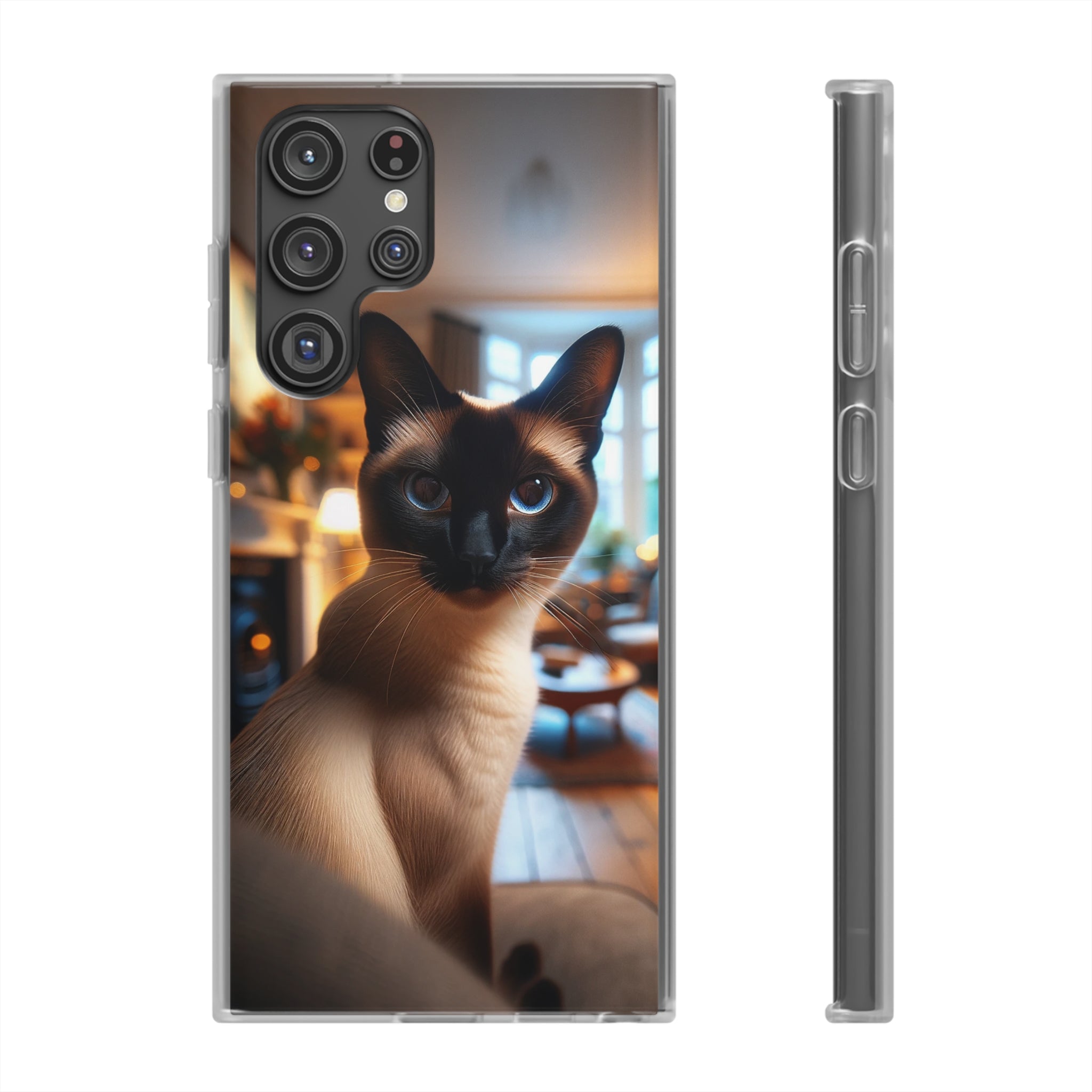 Curious Siamese cat - Flexi Case (Samsung only)