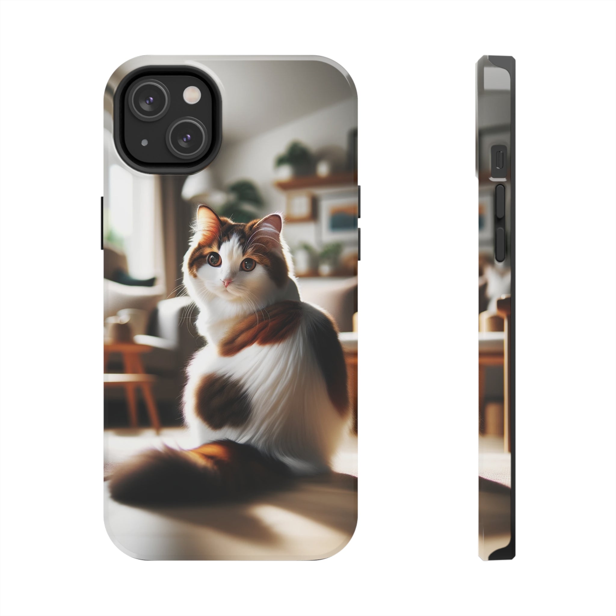 White-brown cat - Tough Phone Case