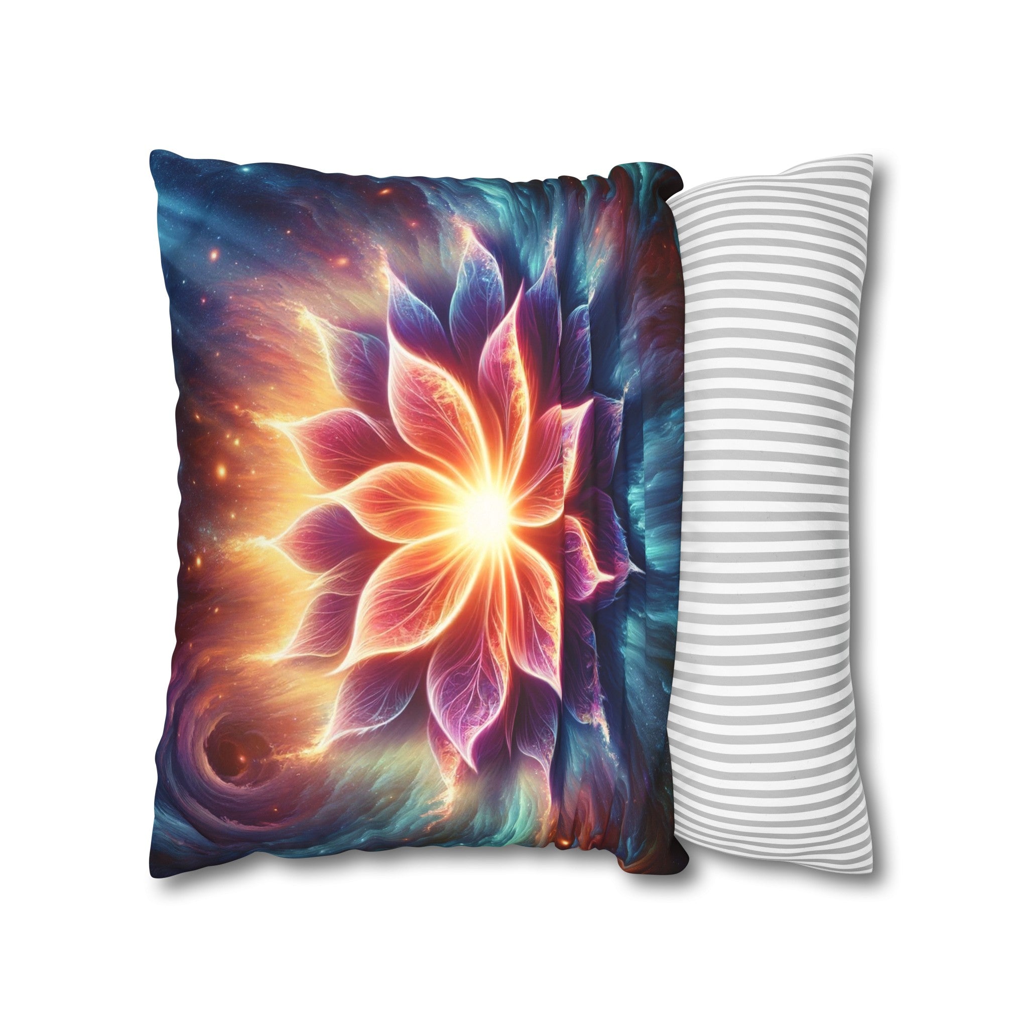 Galaxy-flower (1) - Suede Square Pillowcase