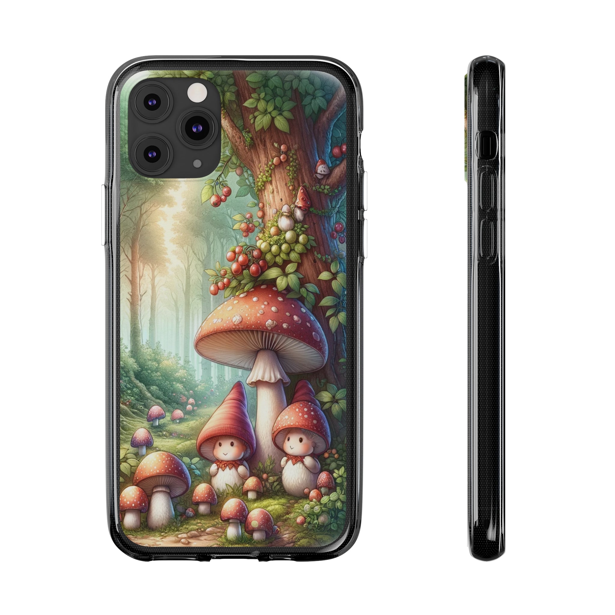 Gnomes and mushrooms - Soft Phone Case