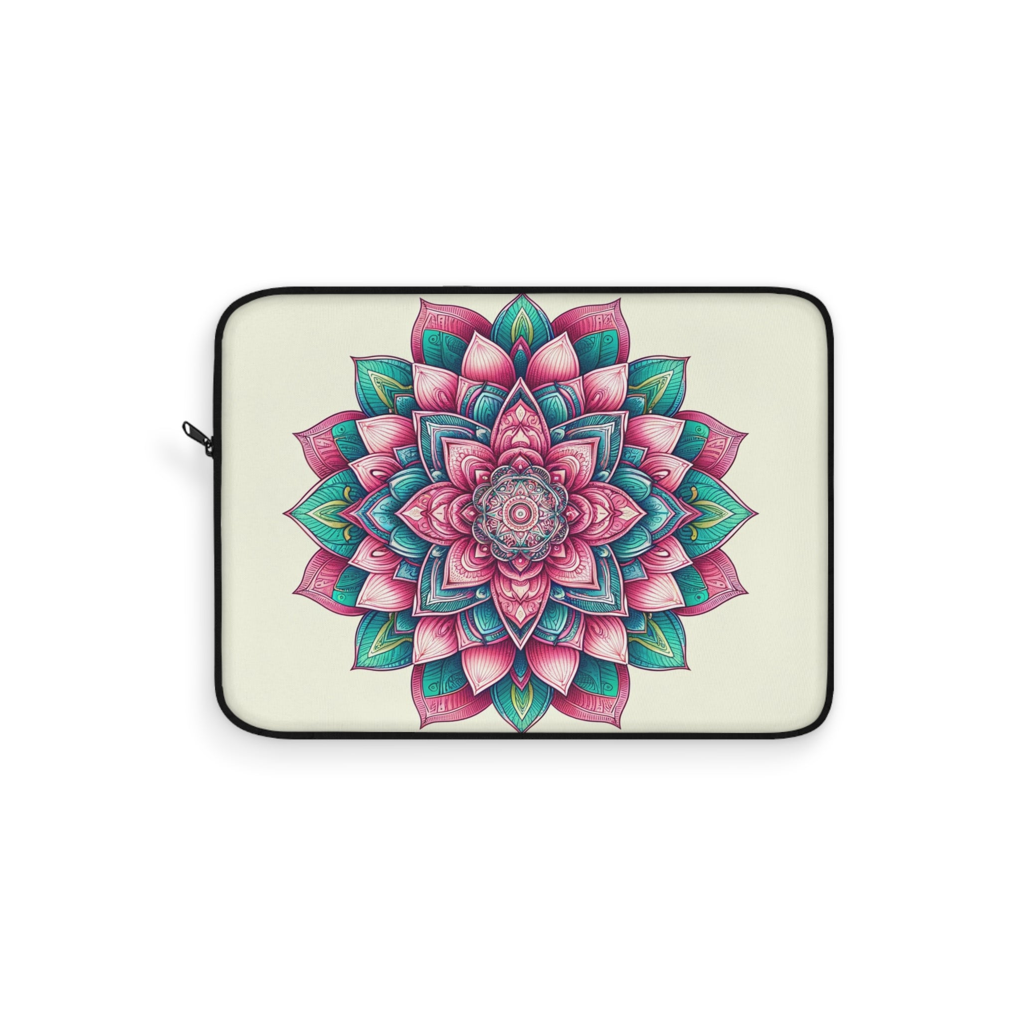 A green-pink Mandala - Laptop Sleeve