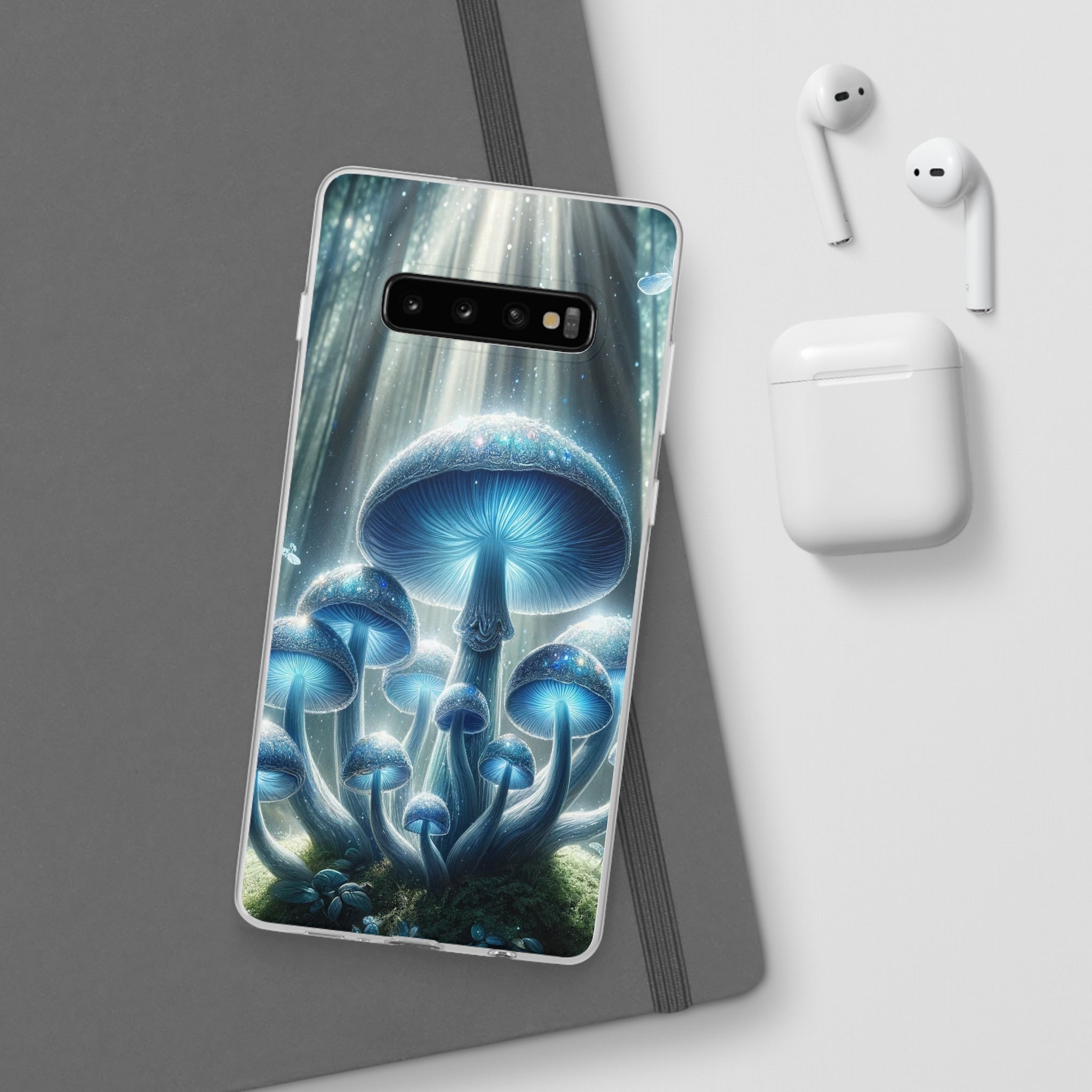 Lightblue mushrooms - Flexi Case (Samsung only)