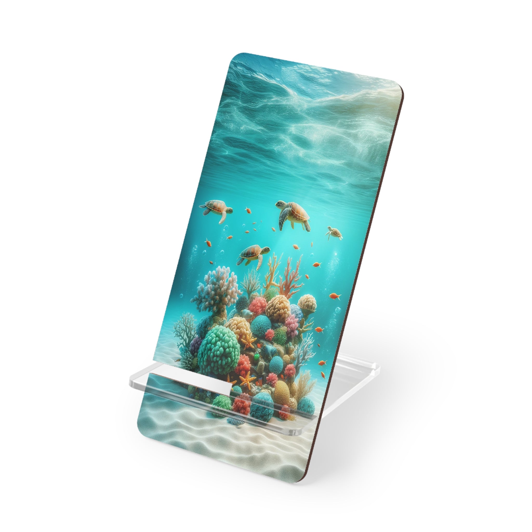 Turtles in turquoise water - Smartphone Stand