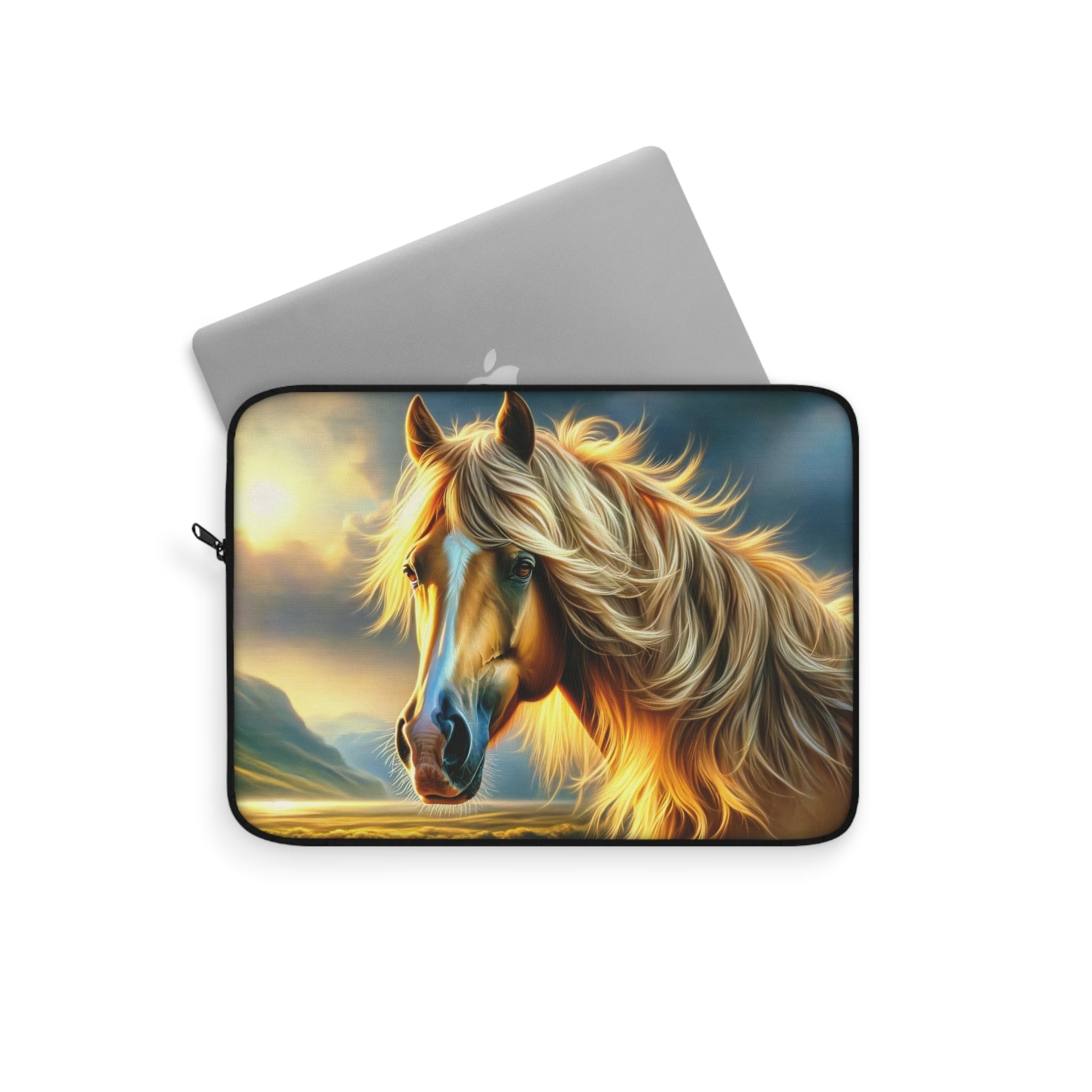 Golden coloured horse - Laptop Sleeve