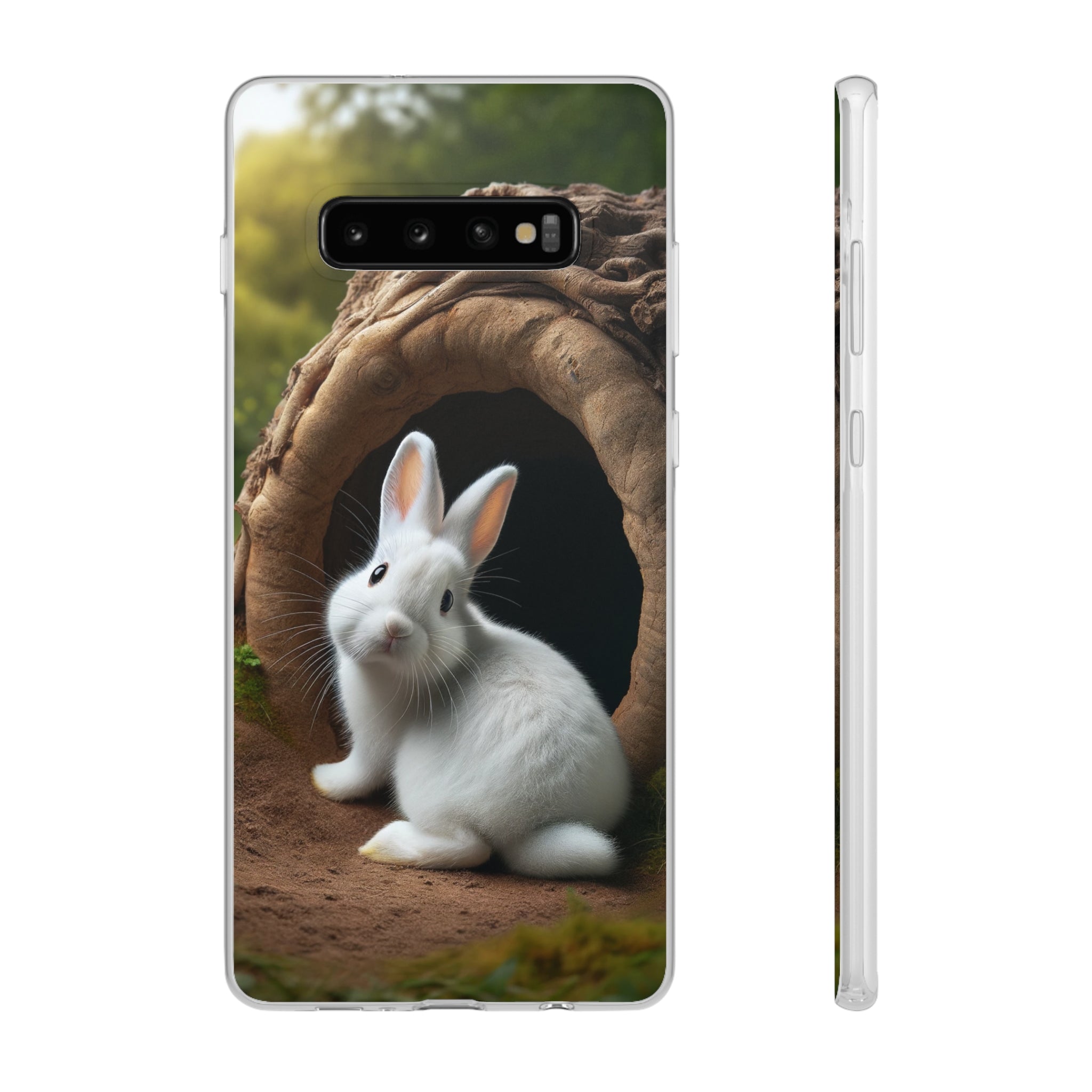 Curious, white rabbit - Flexi Case (Samsung only)