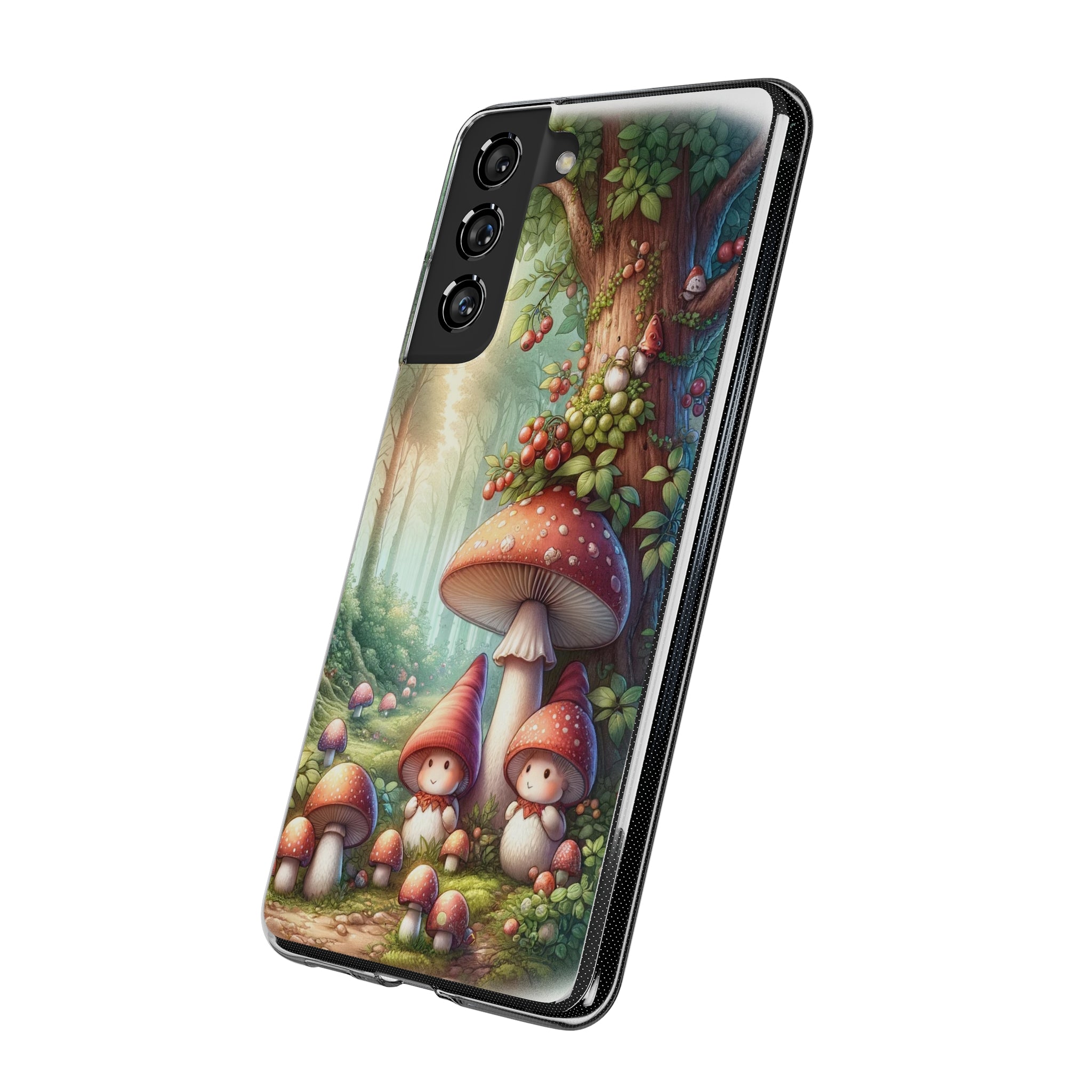 Gnomes and mushrooms - Soft Phone Case