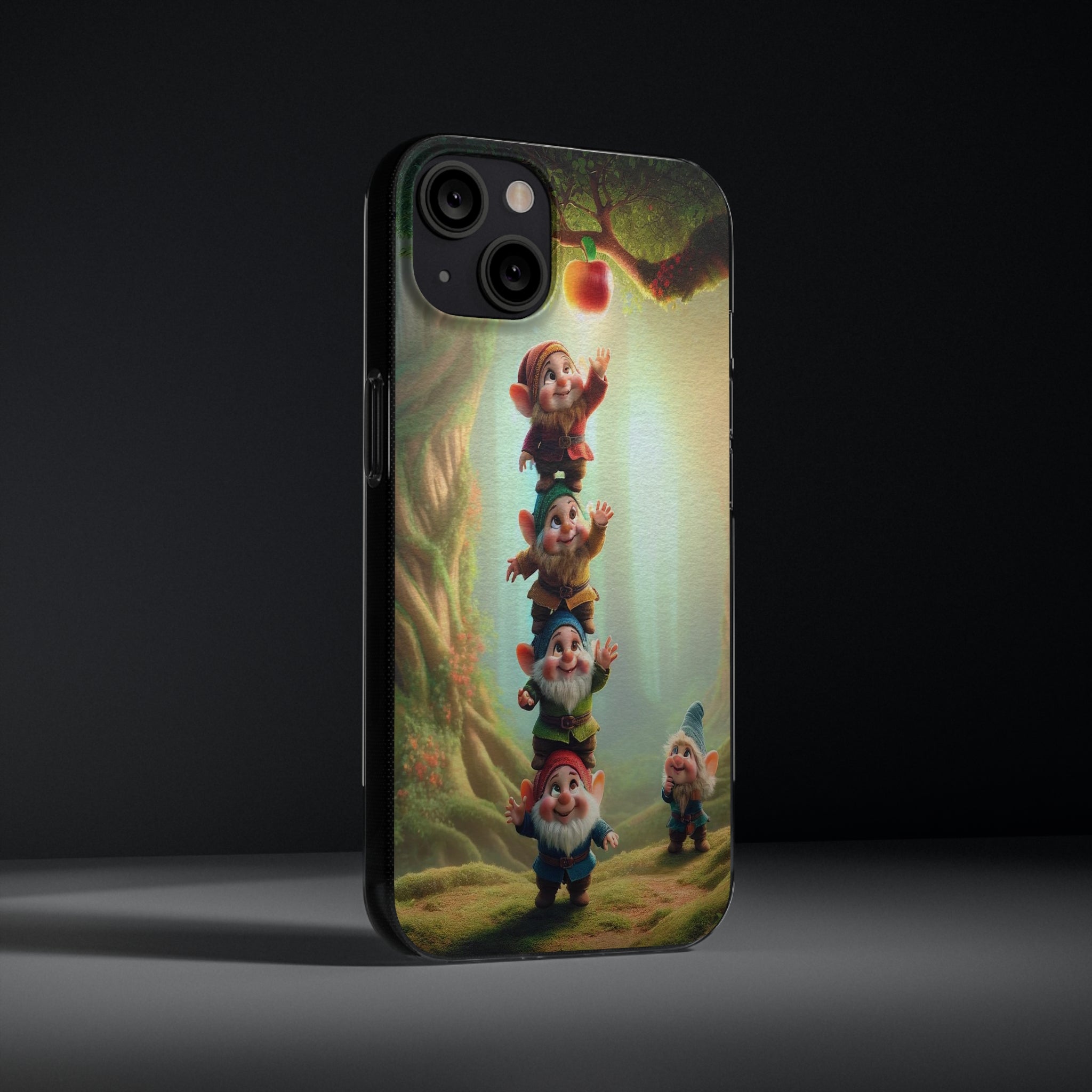 Gnomes reaching an apple - Soft Phone Case