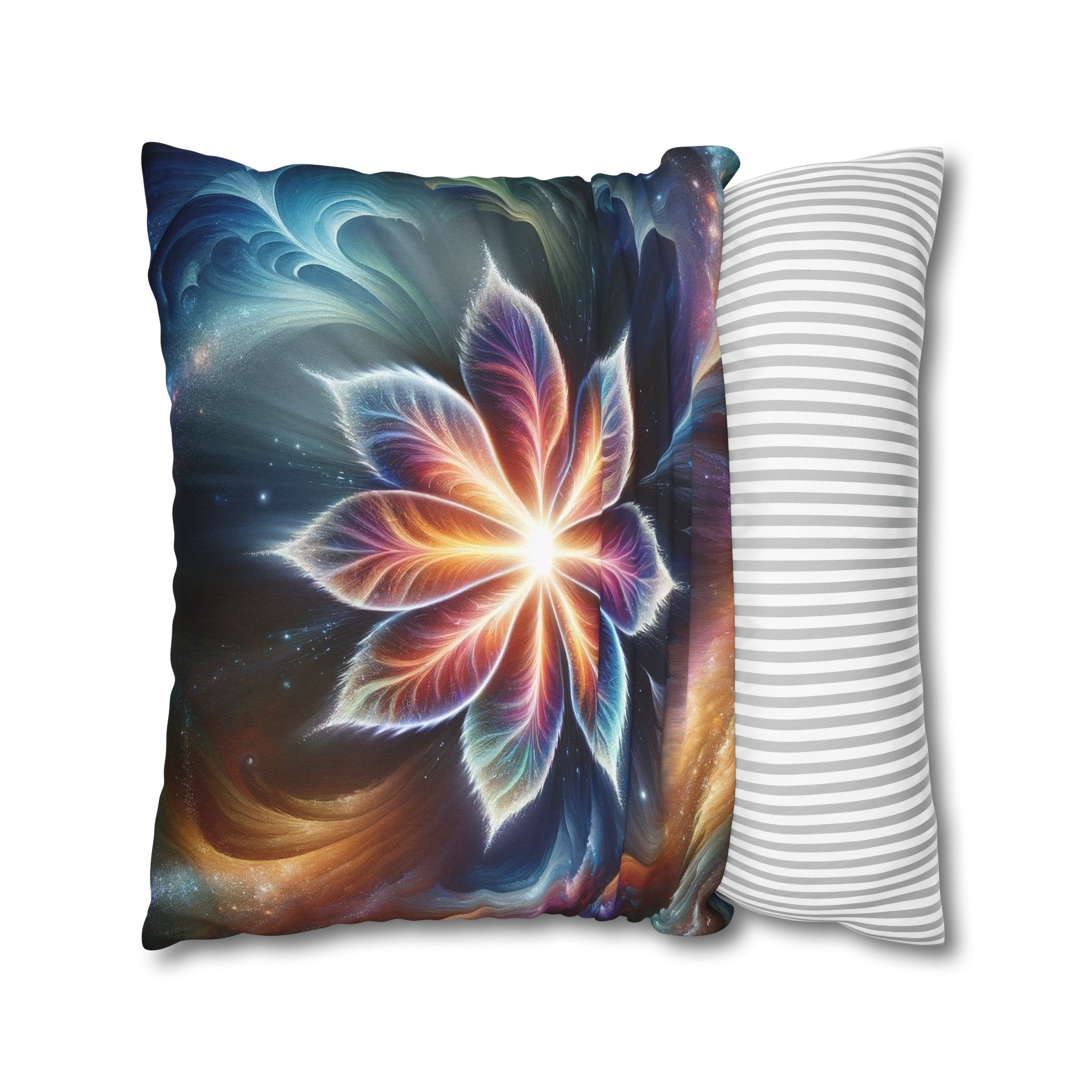 Galaxy-flower 2 - Spun Polyester Square Pillowcase