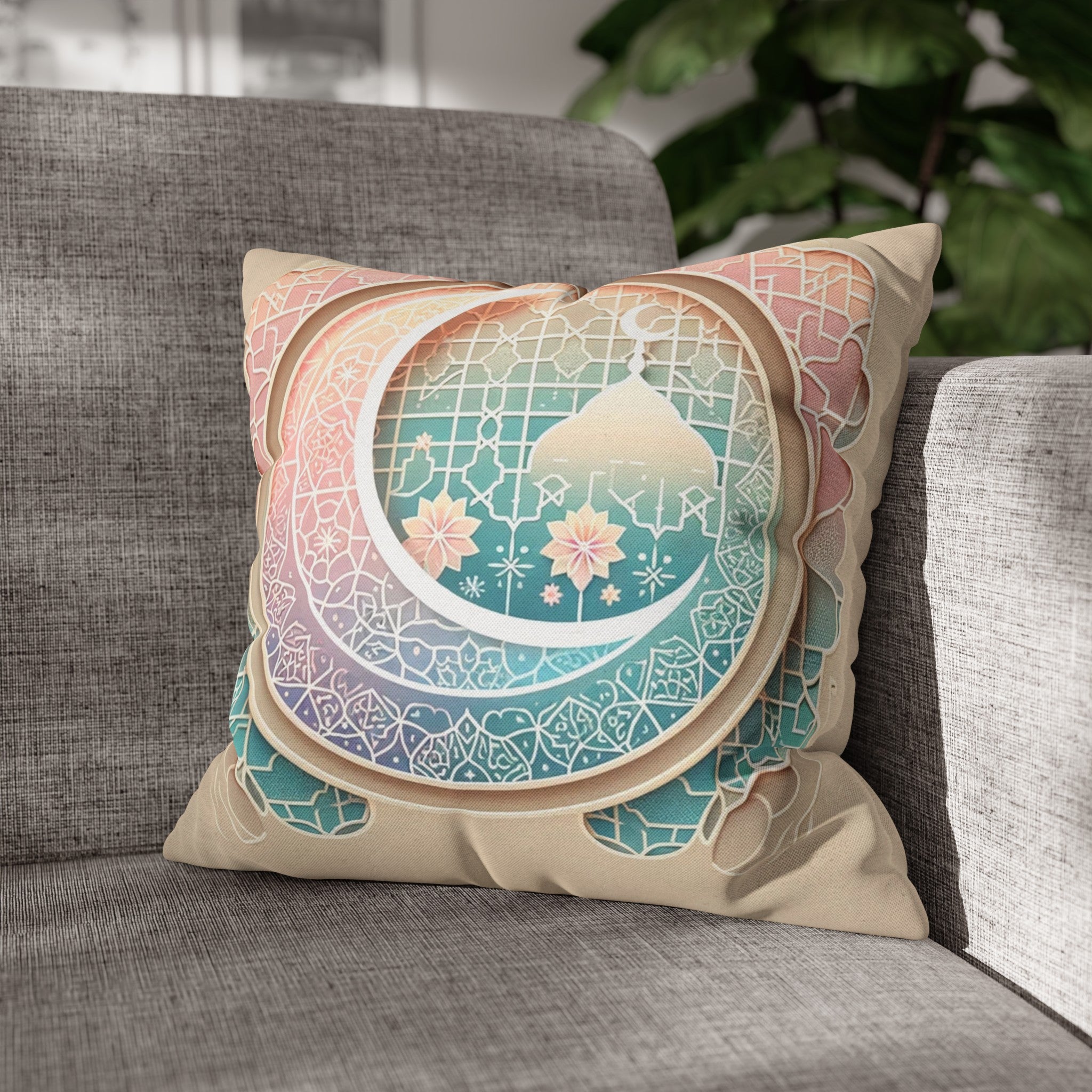 Islamic Art 3 - Polyester Square Pillowcase