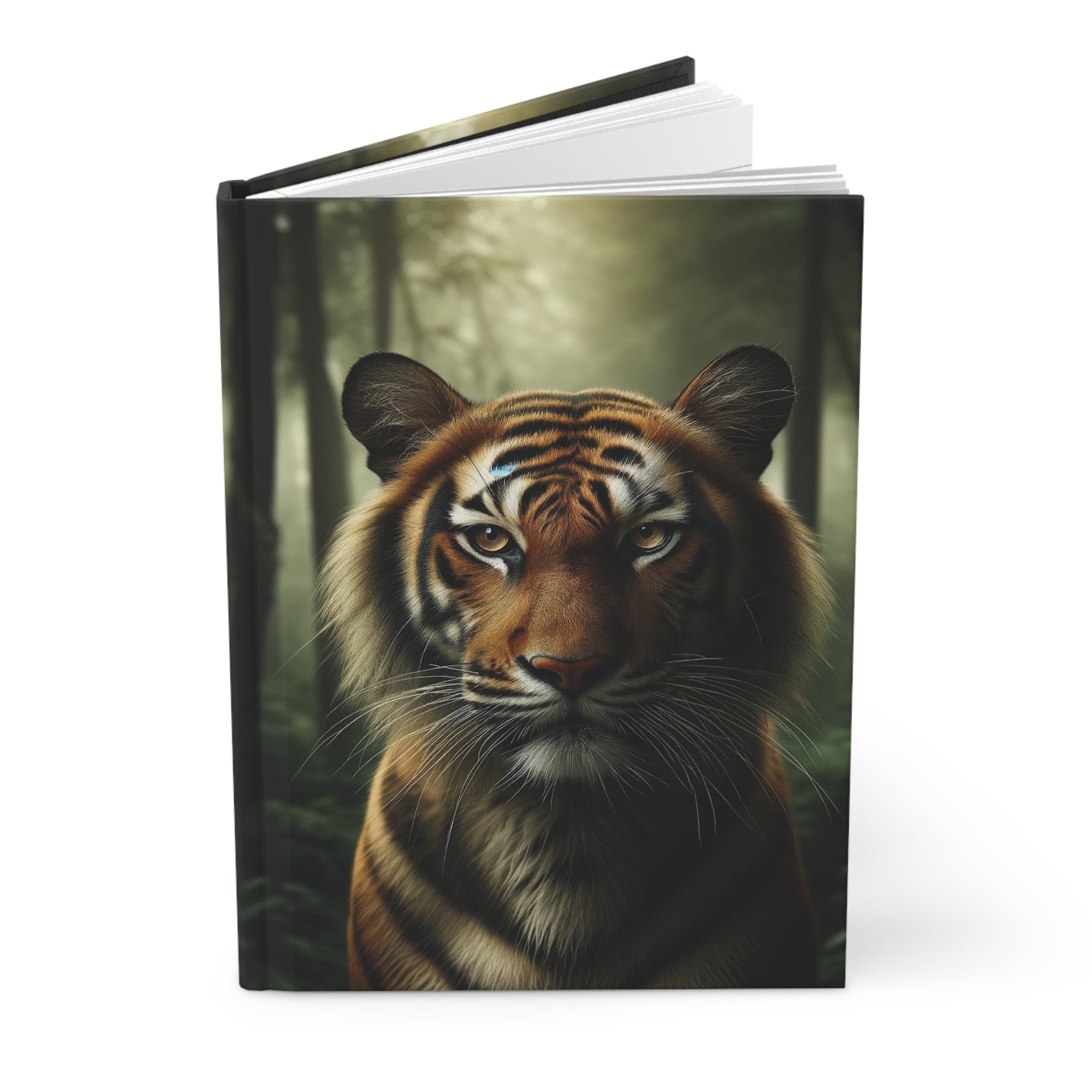 A curious tiger - Hardcover Notebook