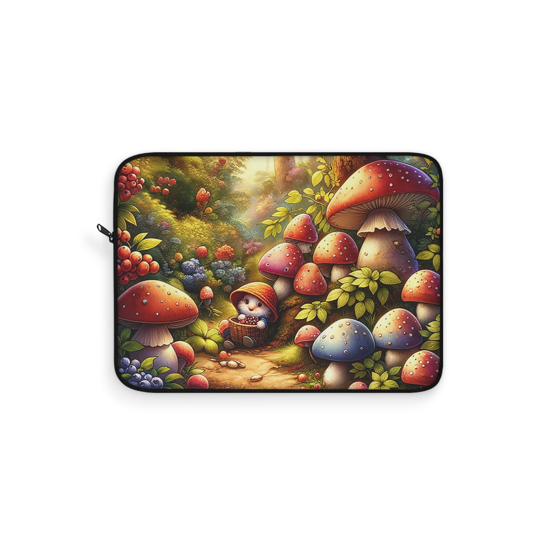 Gnome under mushrooms - Laptop Sleeve