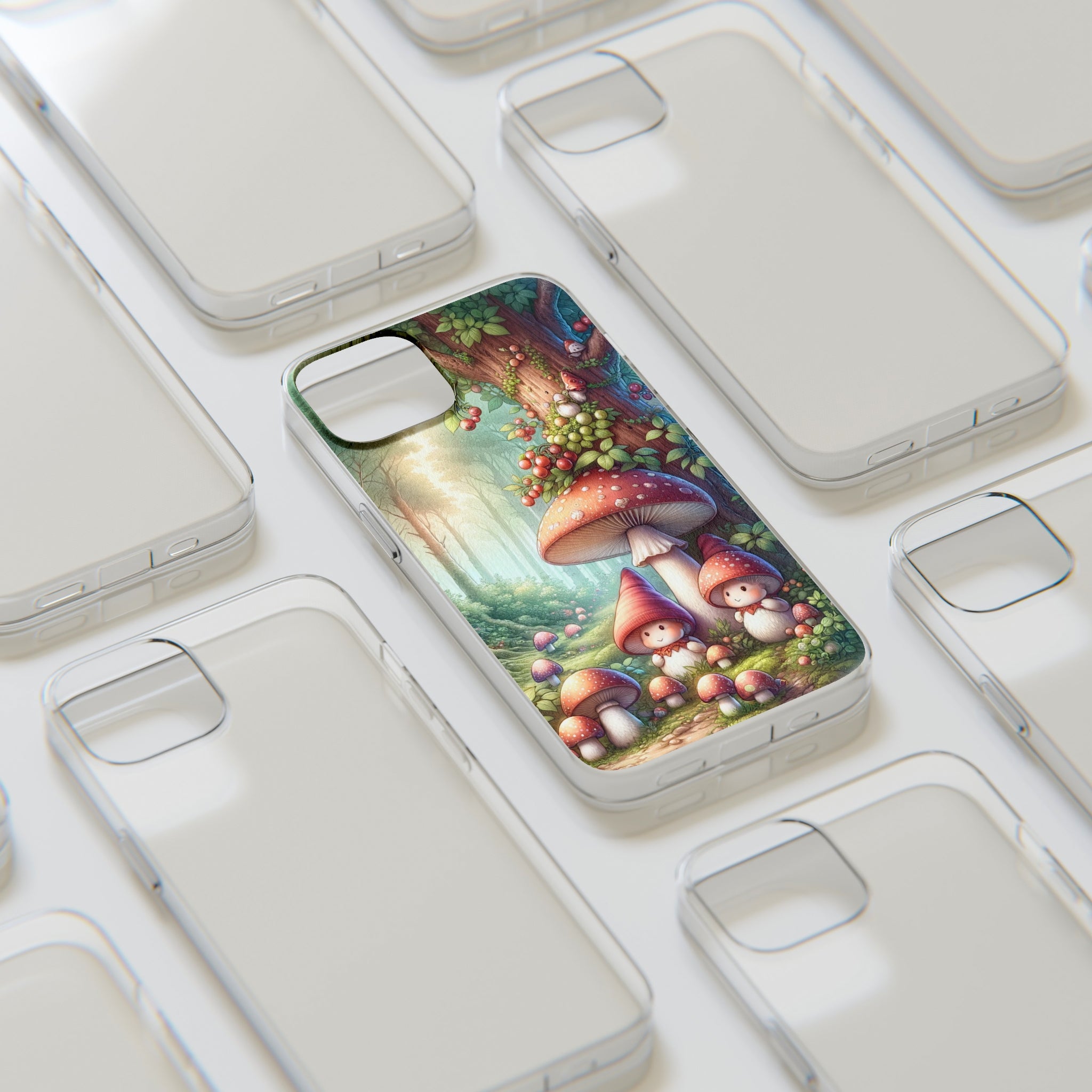 Gnomes and mushrooms - Soft Phone Case