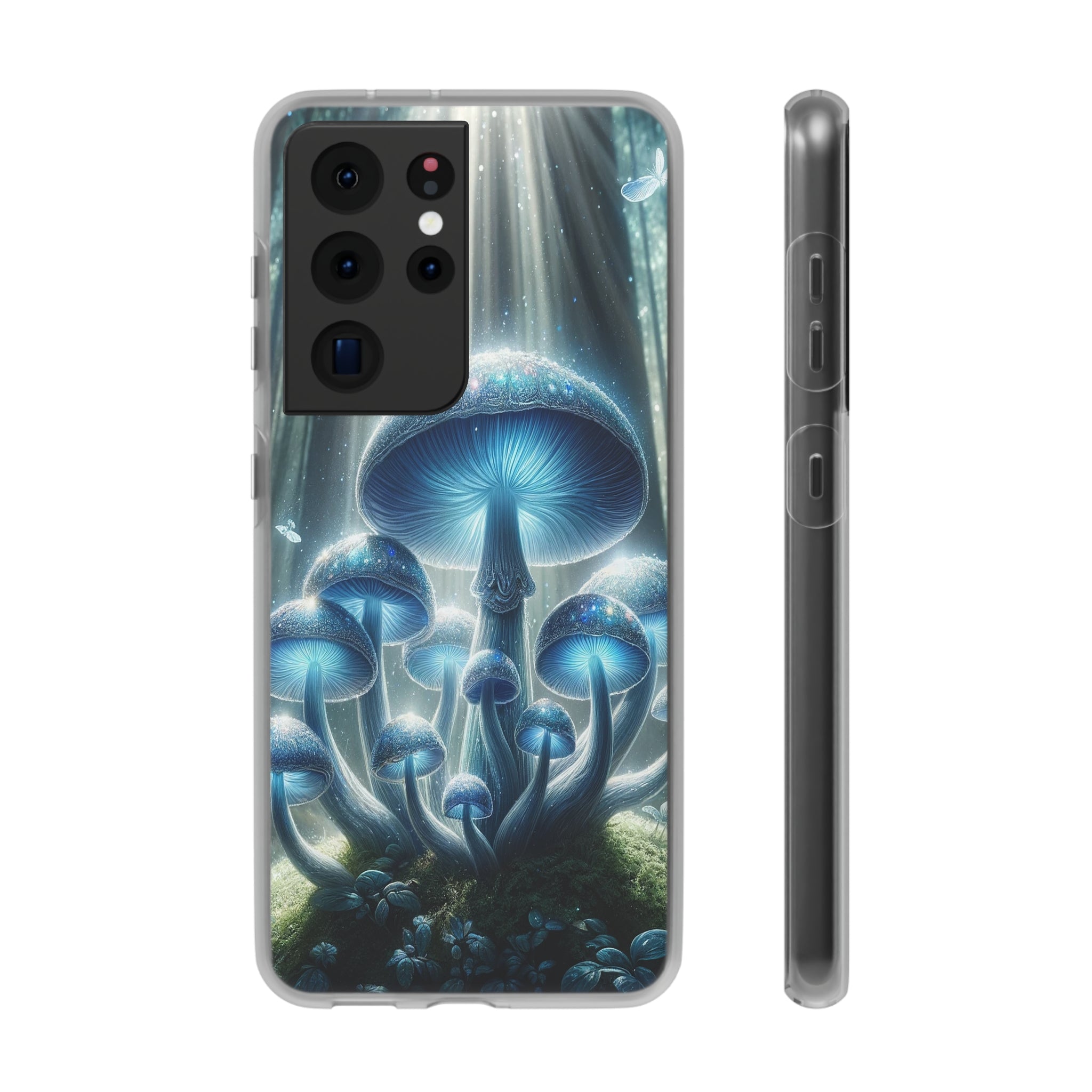 Lightblue mushrooms - Flexi Case (Samsung only)