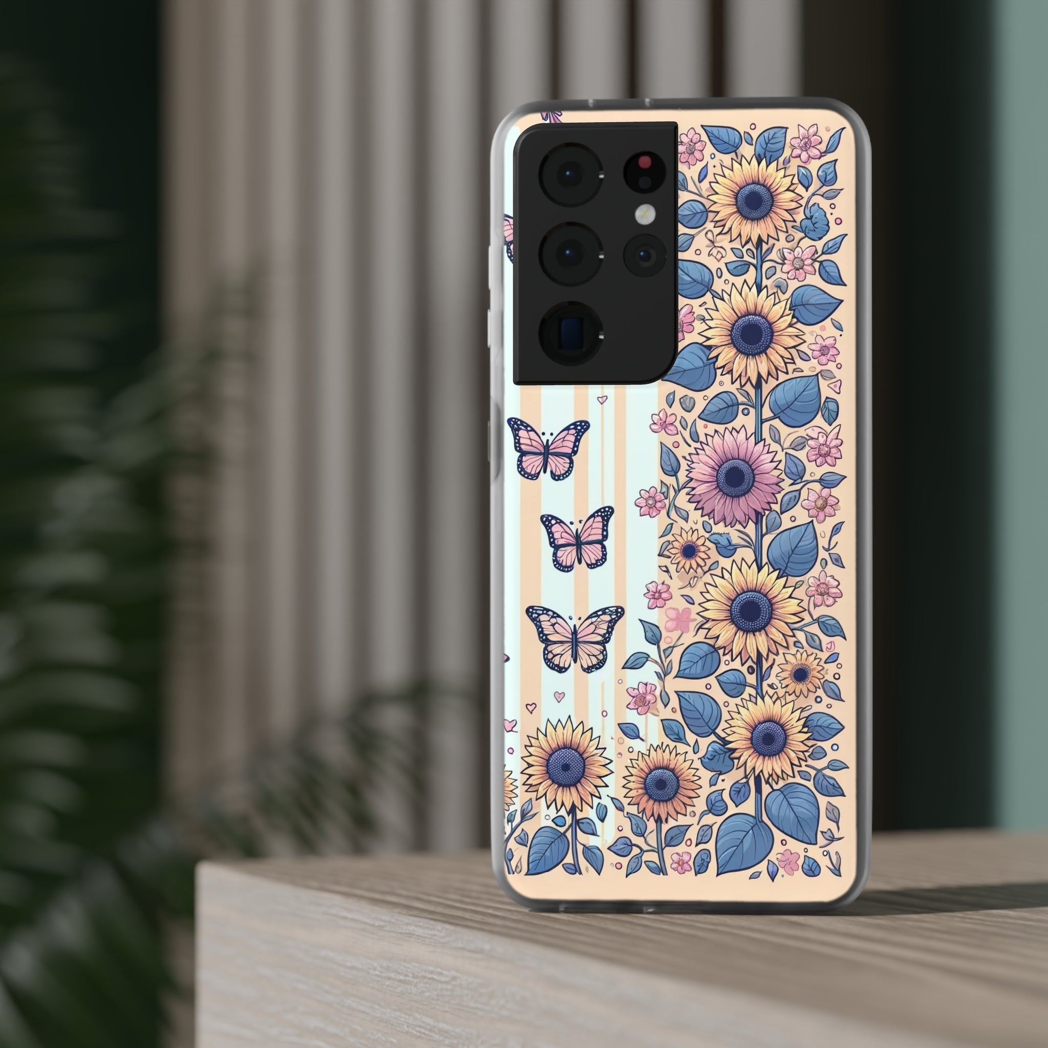 Sunflowers and butterflies - Flexi Case (Samsung only)