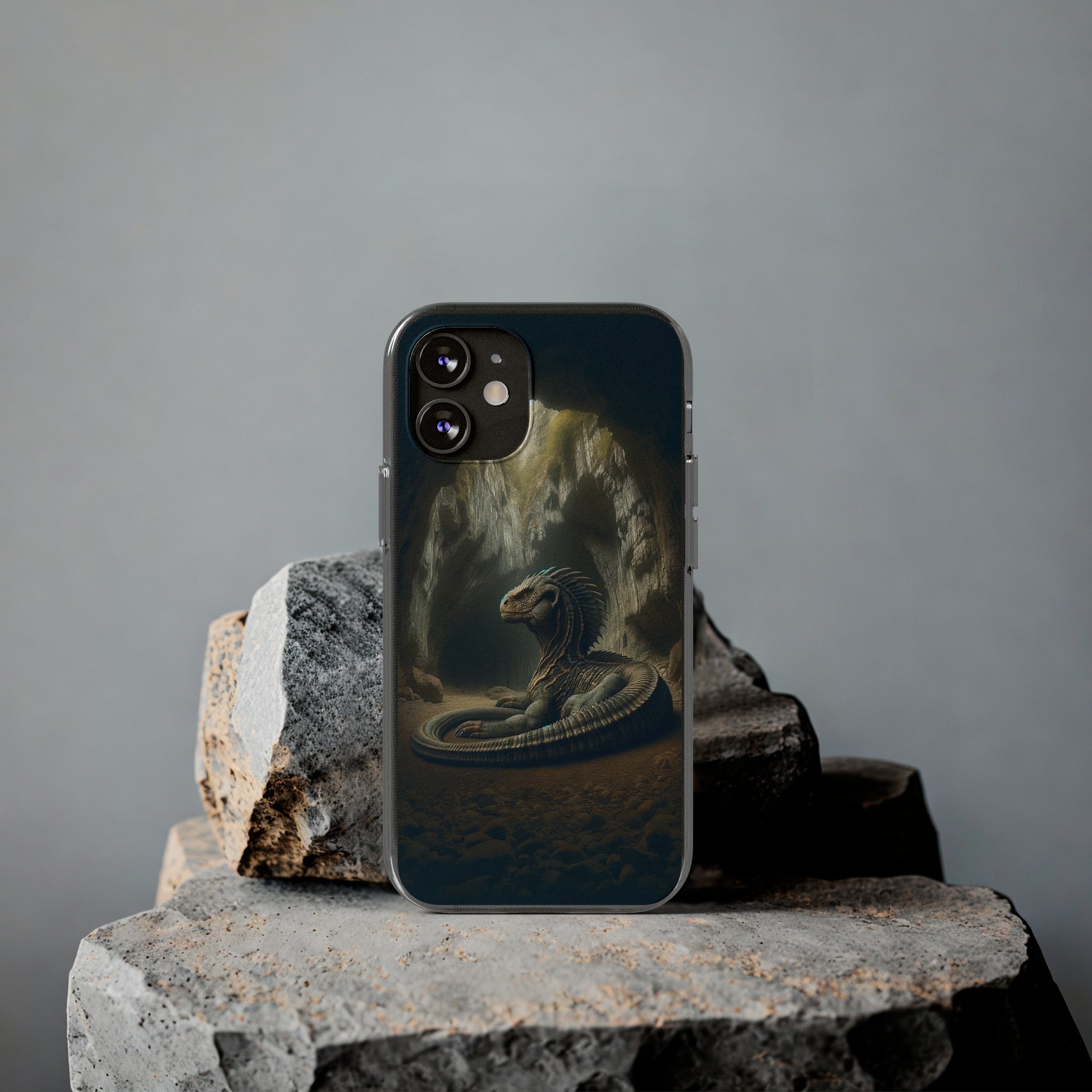 Basilisk in a cave - Soft Phone Case