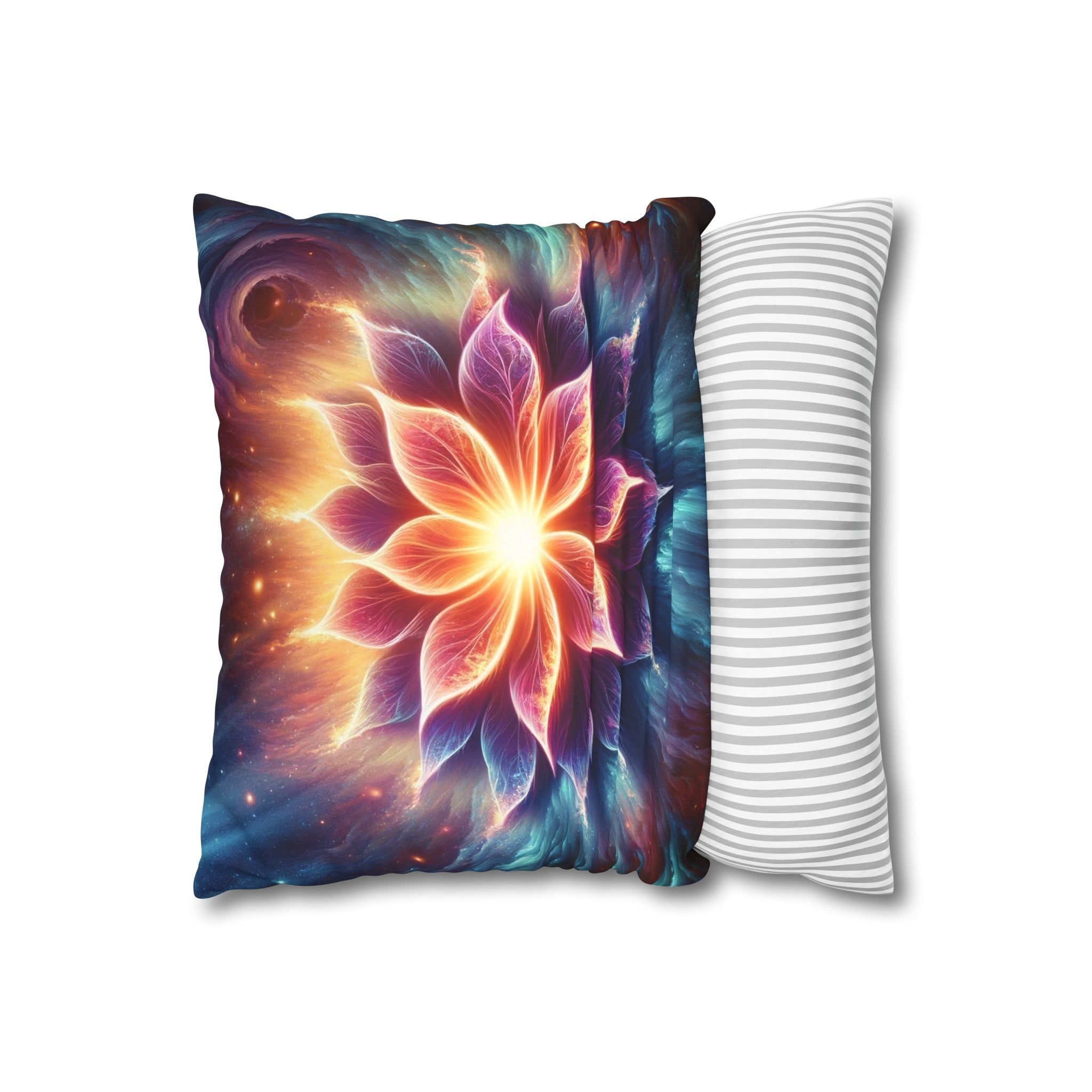 Galaxy-flower (1) - Suede Square Pillowcase