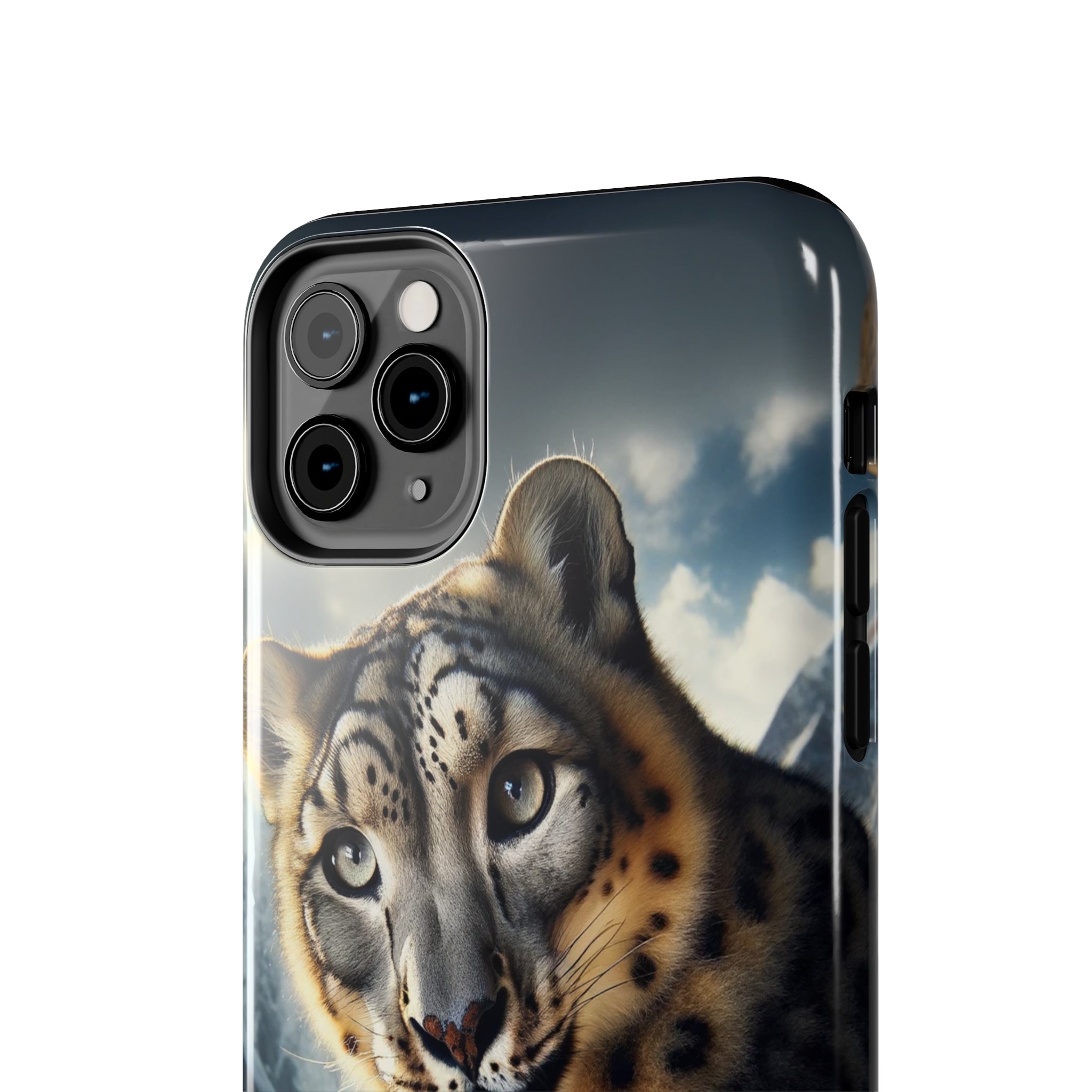 Curious Snow Leopard - Tough Phone Case