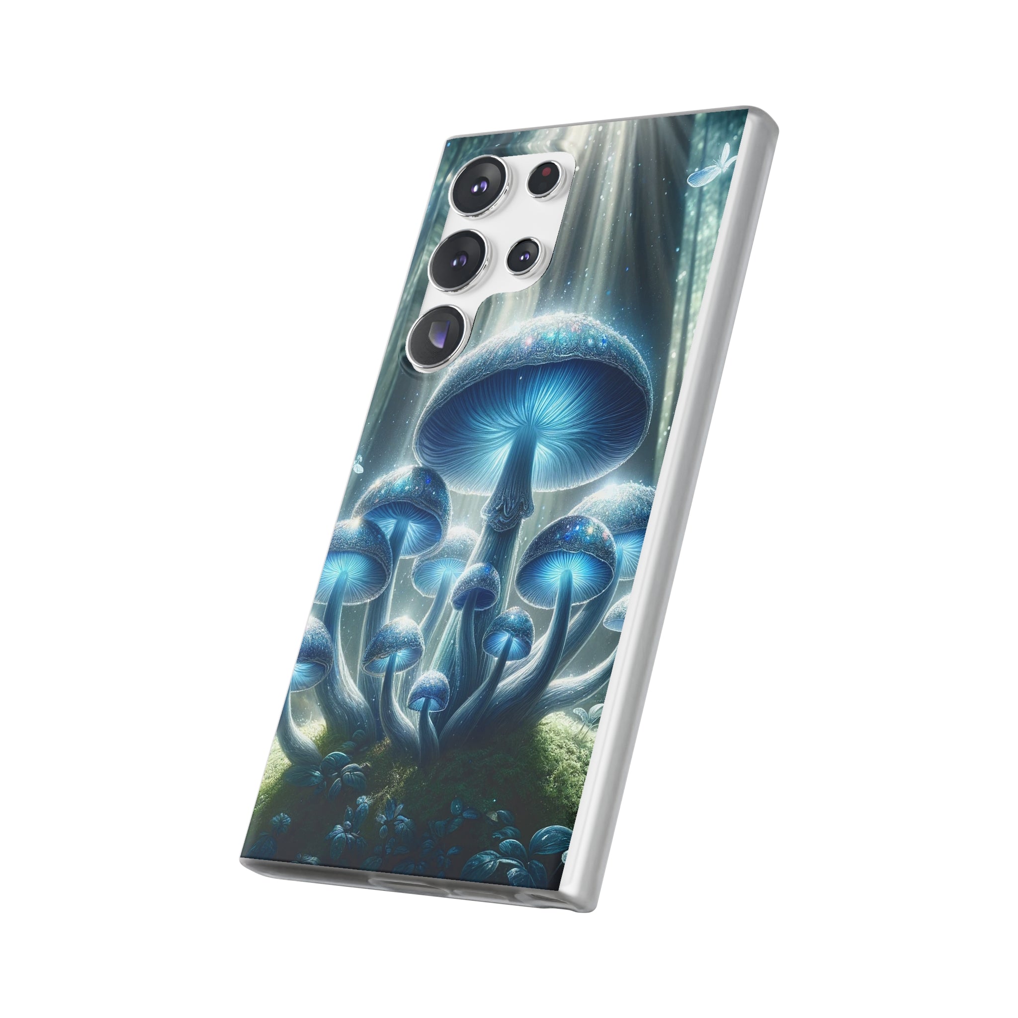 Lightblue mushrooms - Flexi Case (Samsung only)