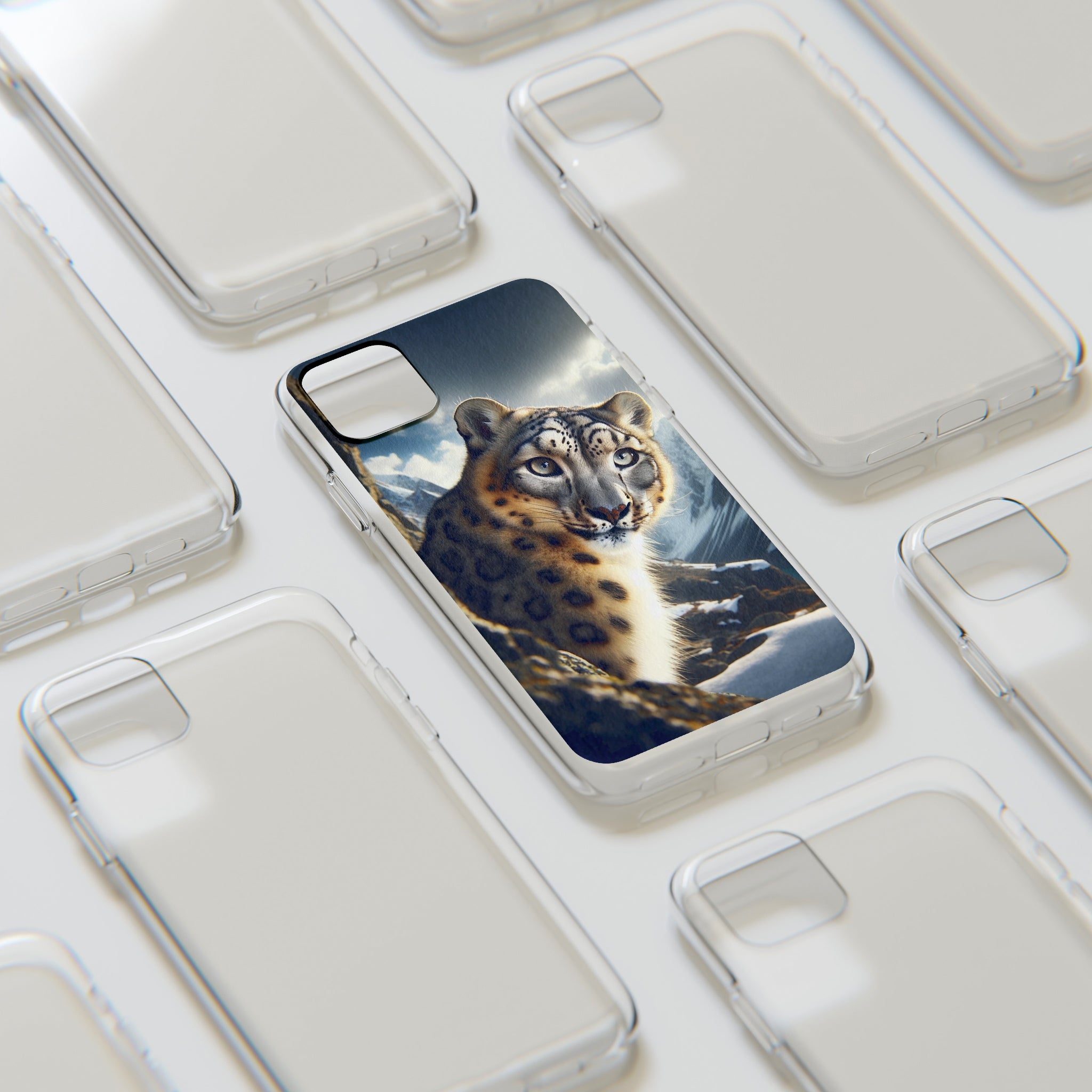 Snow Leopard - Soft Phone Case